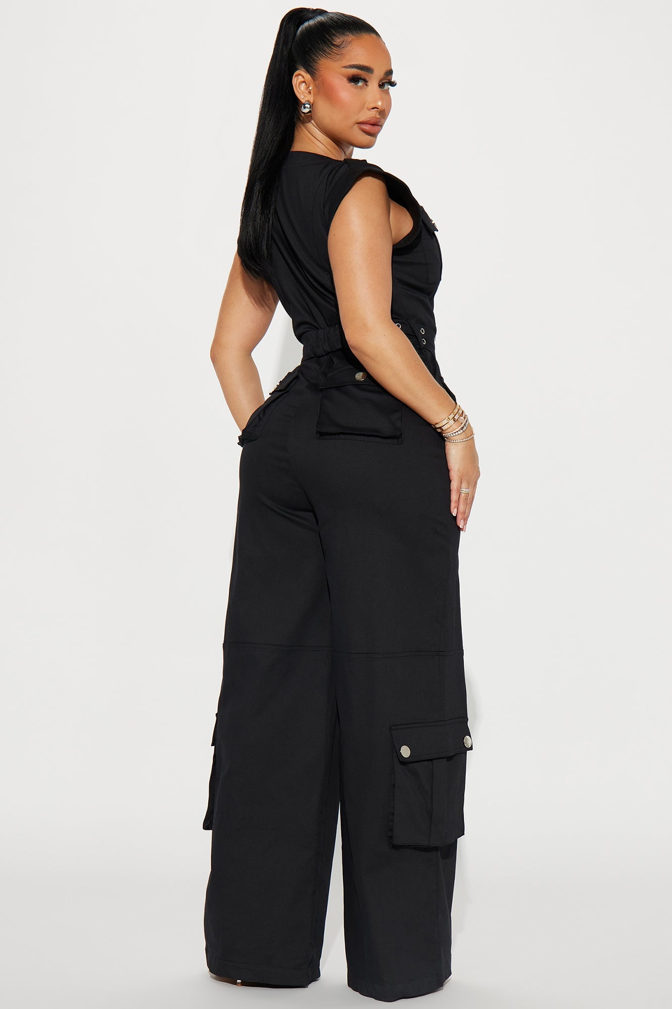 Making Headlines Jumpsuit - Black image 6
