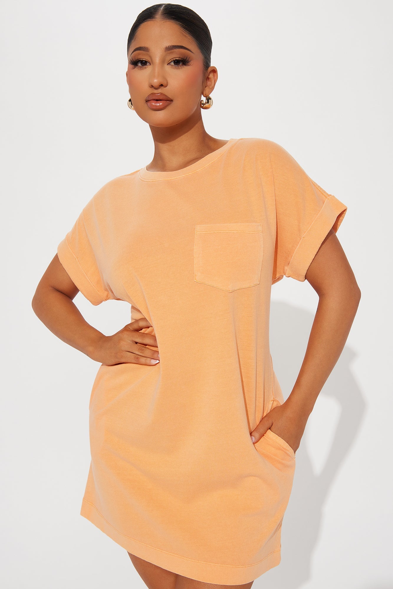 Krystal T-Shirt Dress - Orange image 4