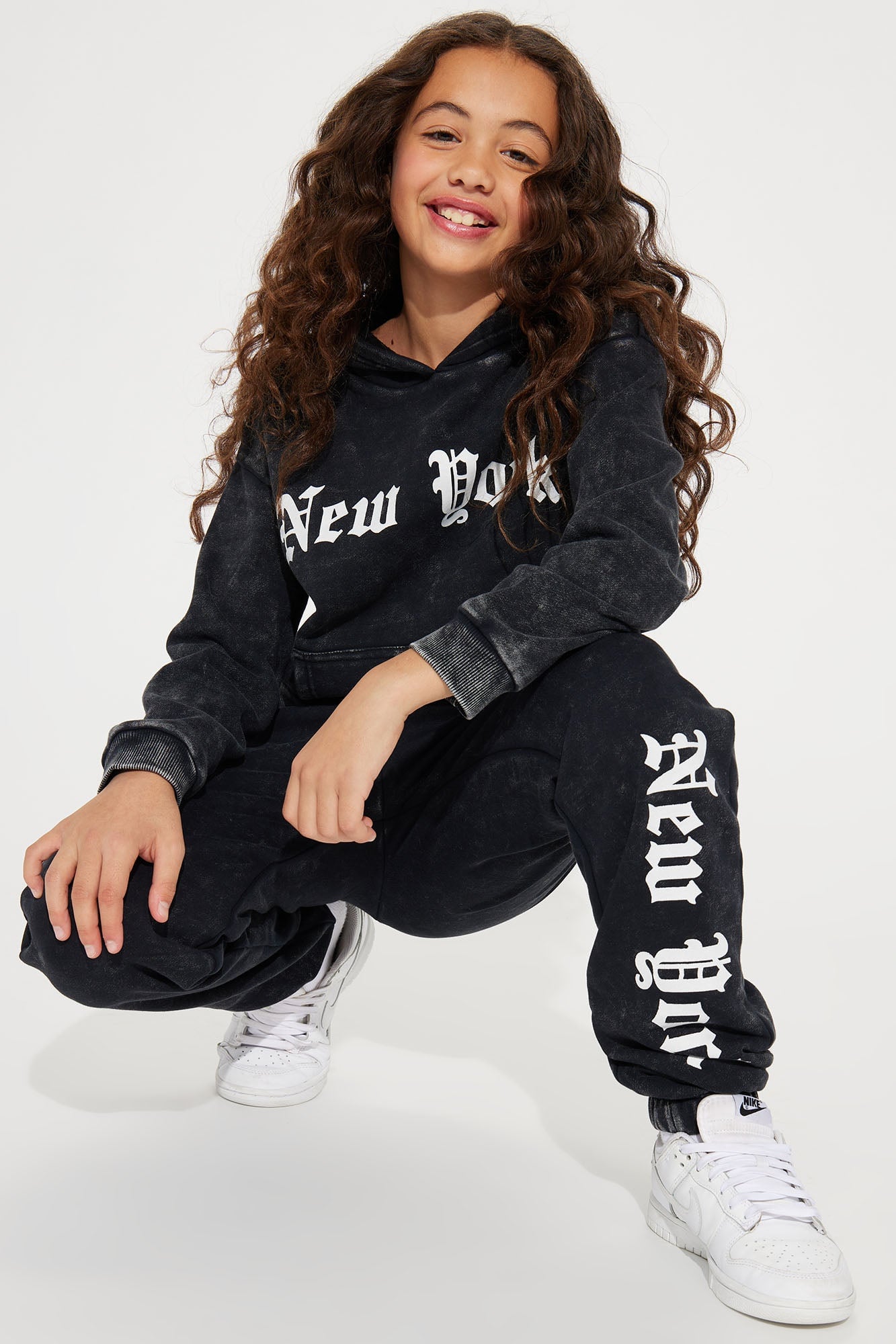 Mini City Chic Fleece Jogger Set - Black image 1