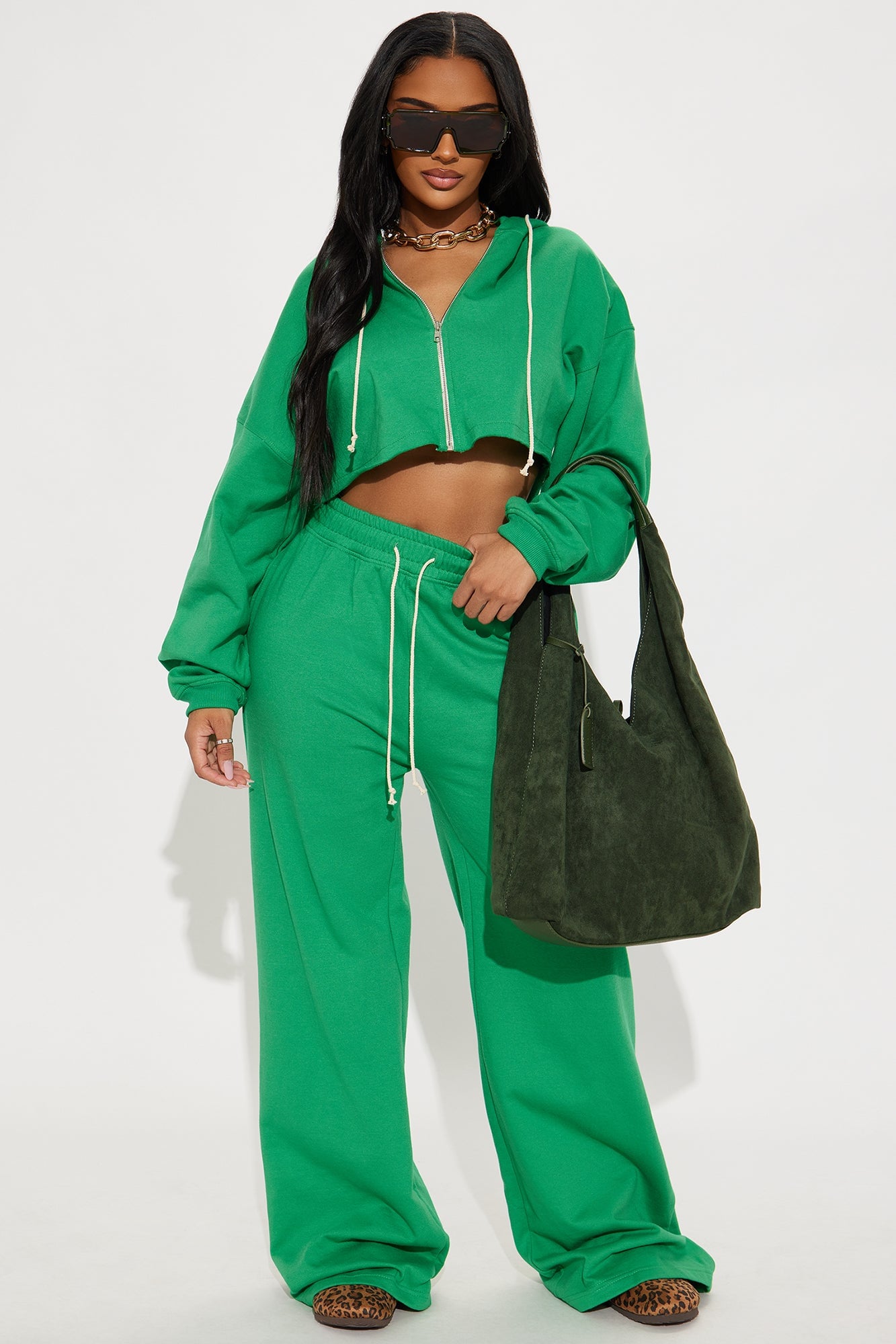 On The Way Sweatpant Set - Green image 4