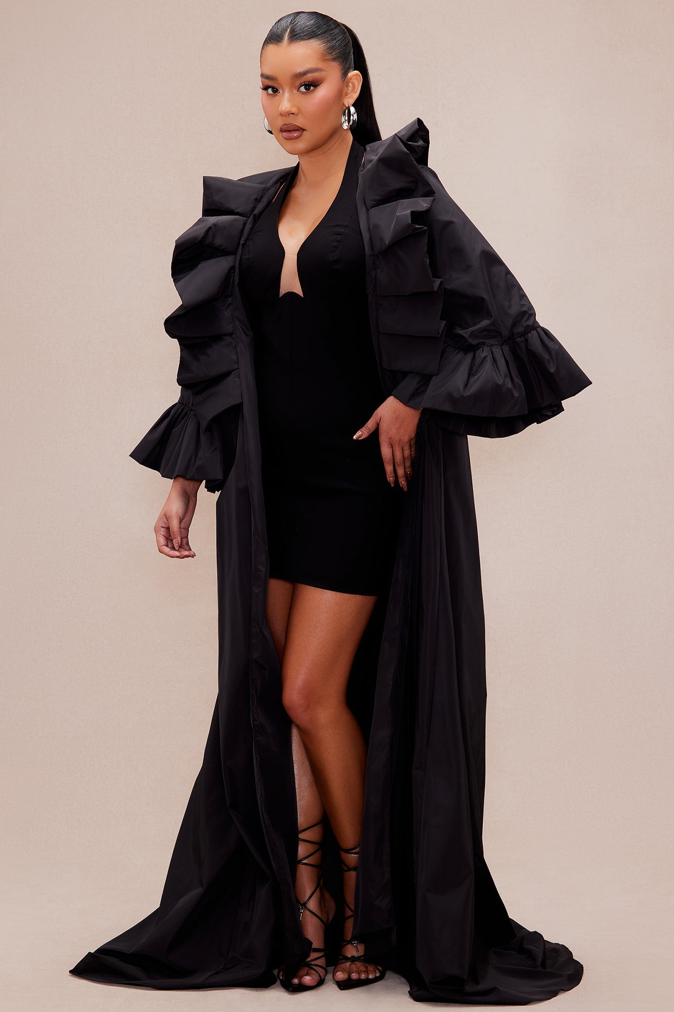Ramona Taffeta Jacket - Black image 6