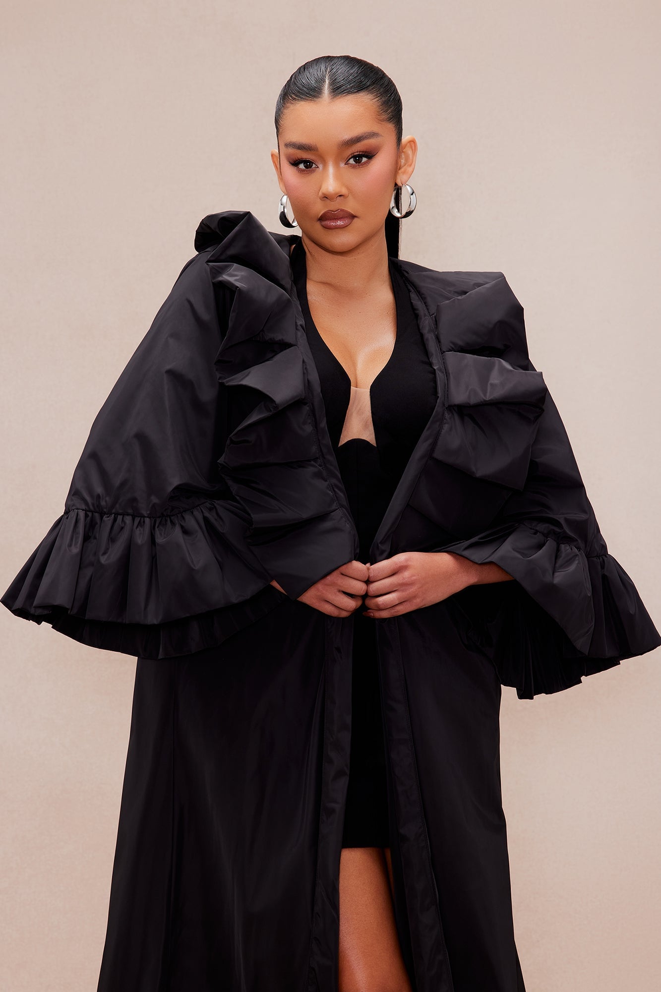 Ramona Taffeta Jacket - Black image 5