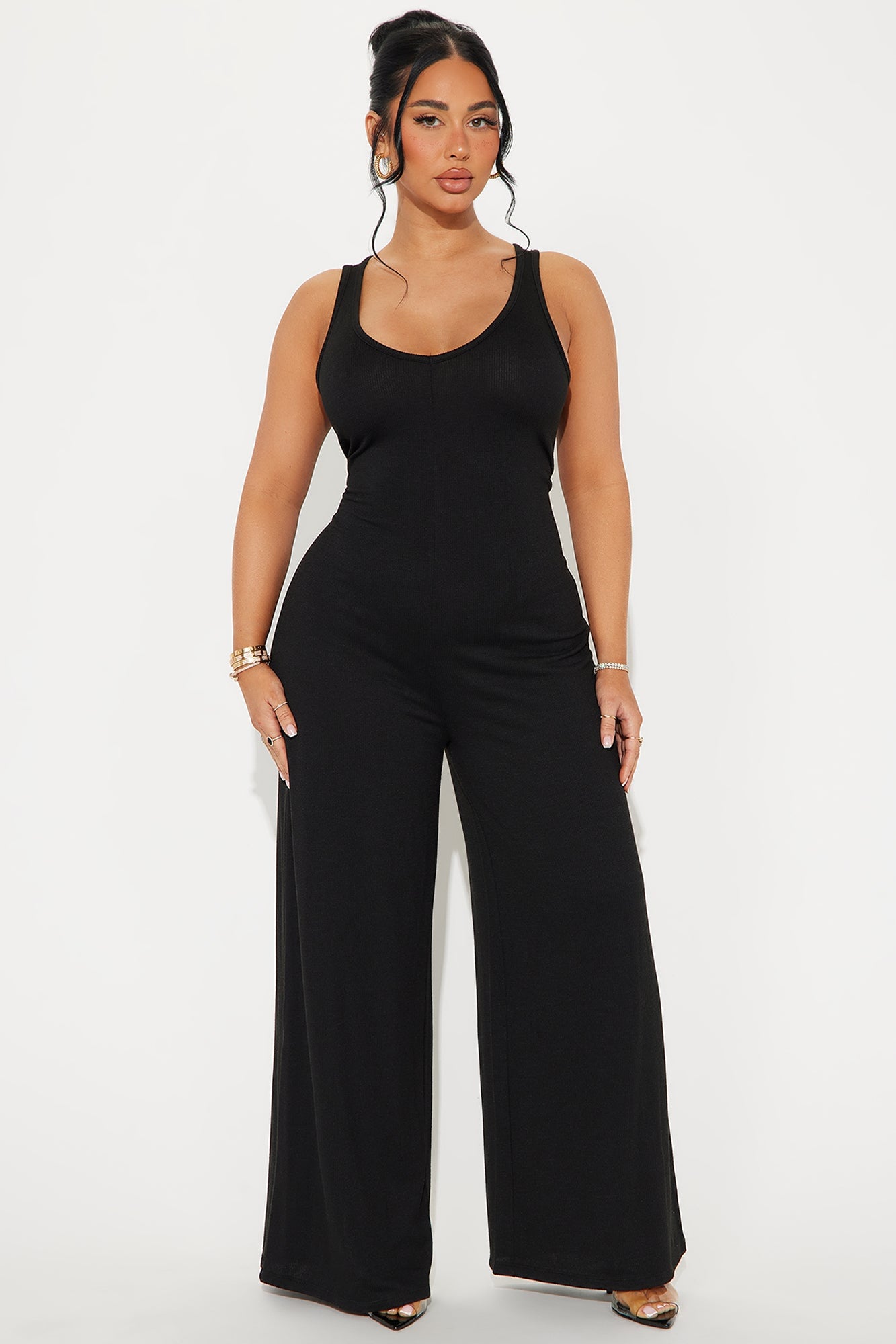 Making My Way Ribbed Jumpsuit - Black image 4