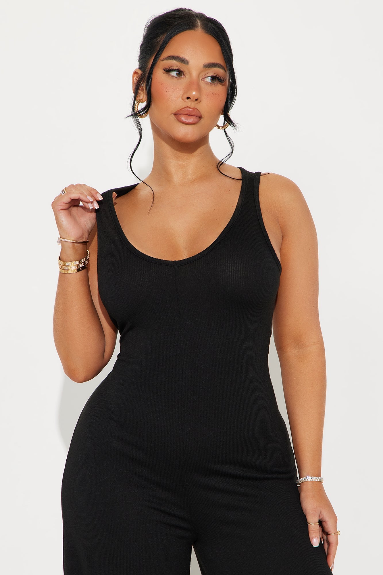 Making My Way Ribbed Jumpsuit - Black image 5
