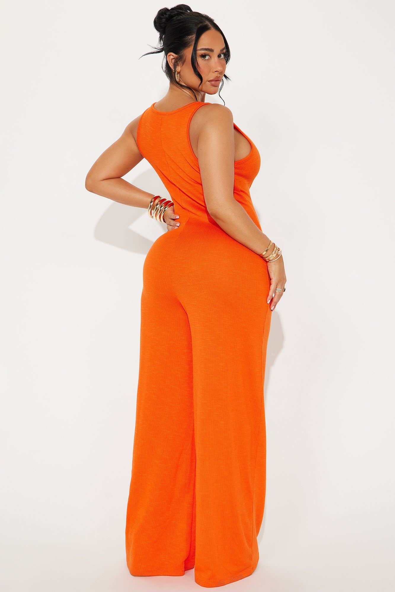 Making My Way Ribbed Jumpsuit - Orange image 6