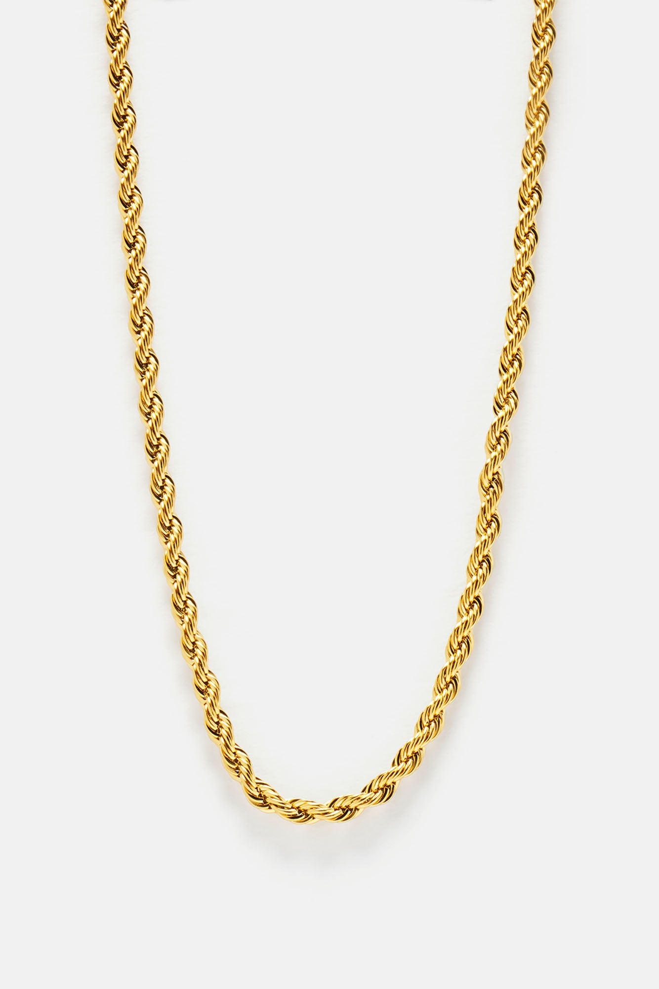 5mm Premium 18″ Rope Chain Necklace - Gold image 3