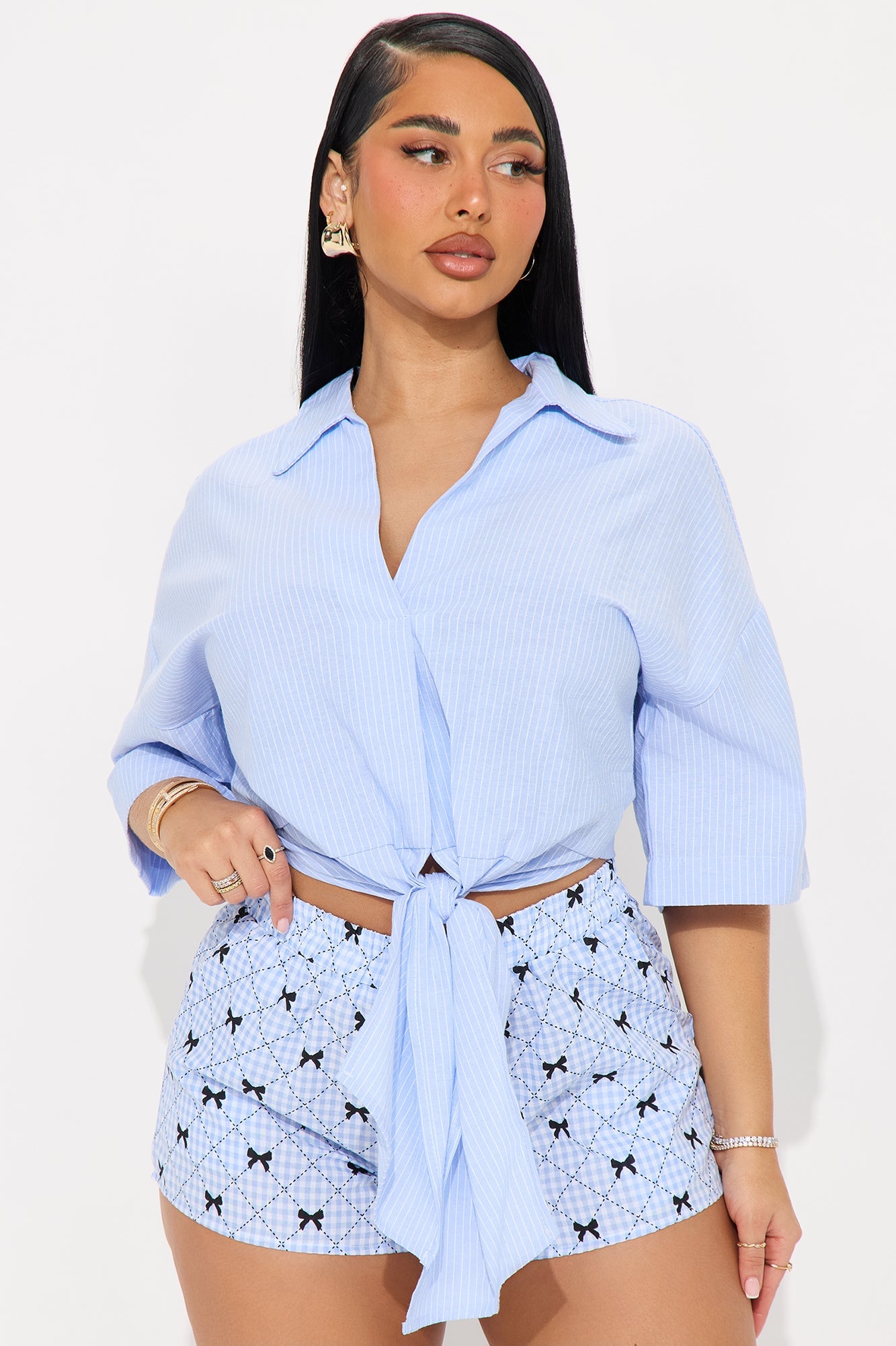 Julianna Striped Shirt - Blue image 4