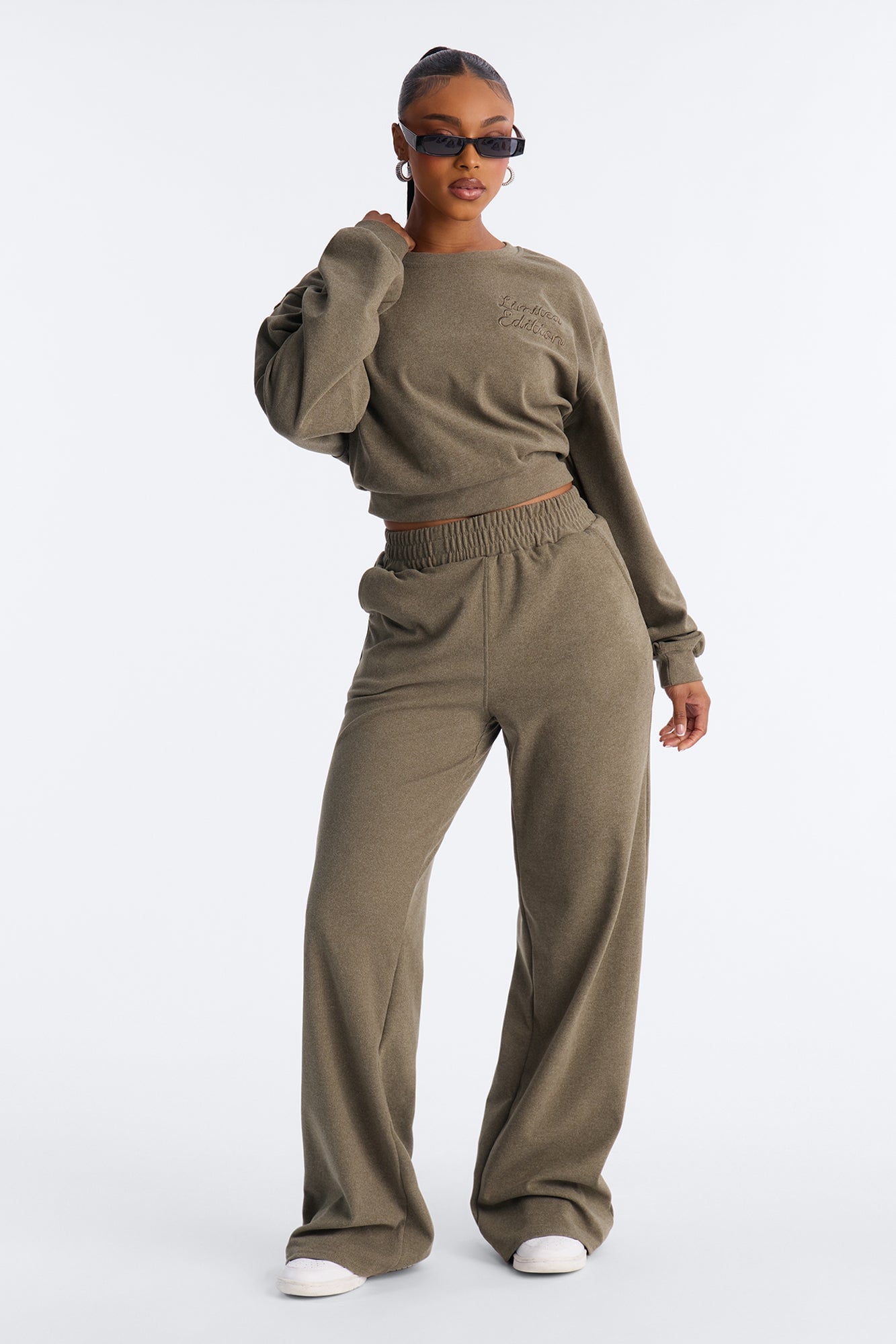 Limited Edition Butter Fleece Lounge Top - Sage image 2