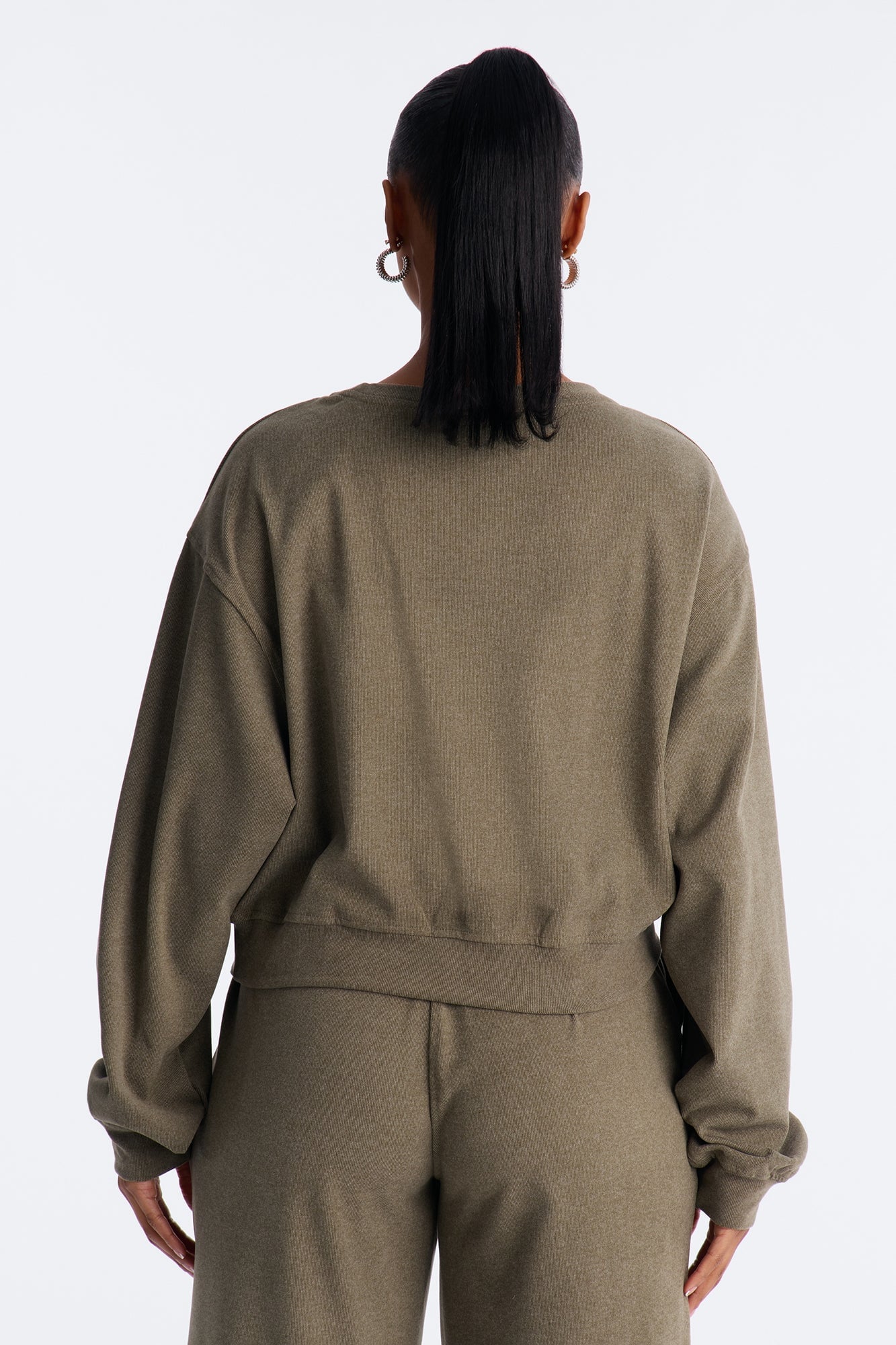 Limited Edition Butter Fleece Lounge Top - Sage image 4