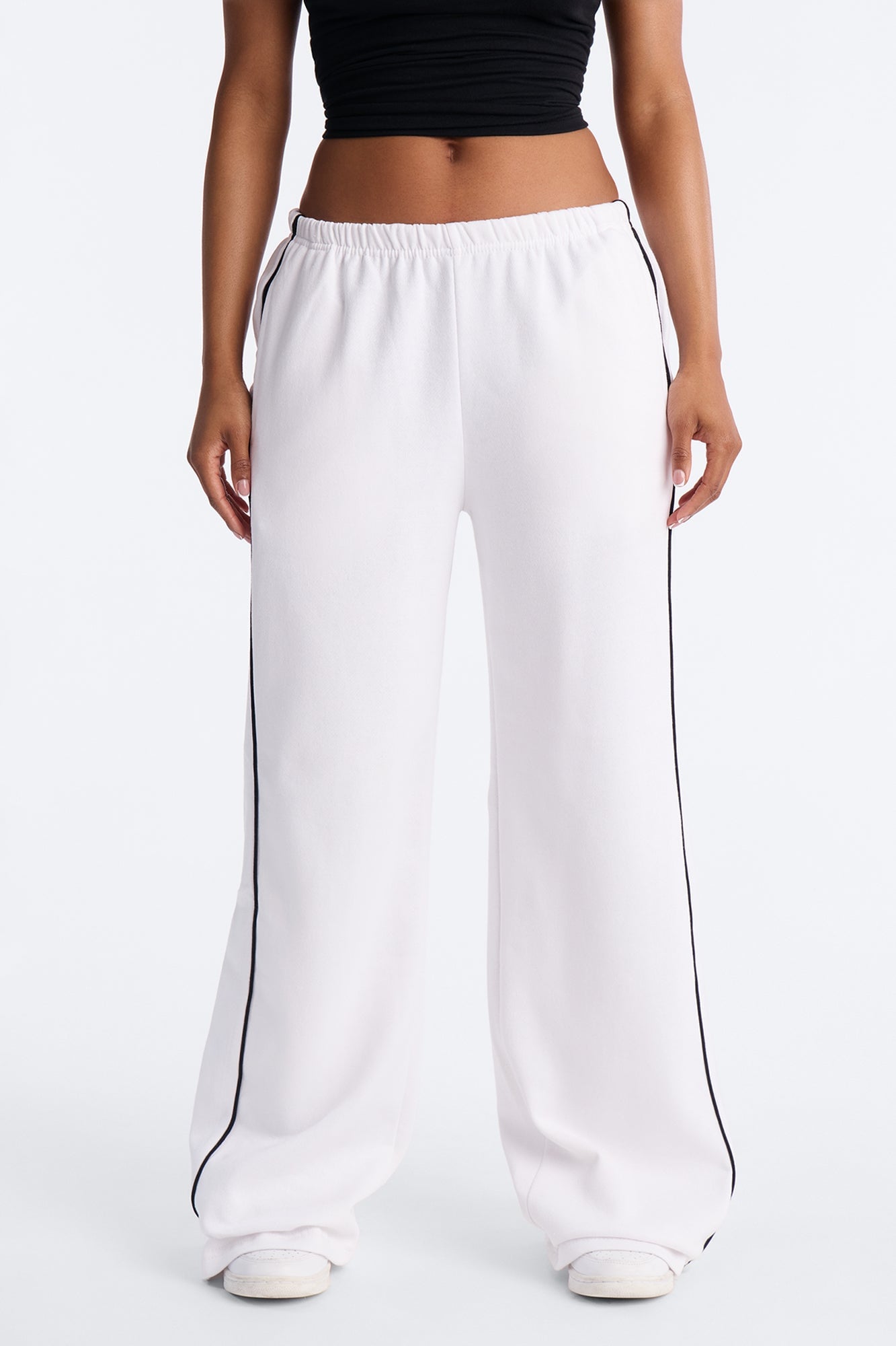 Just Vibin Fleece Lounge Pant - White image 2