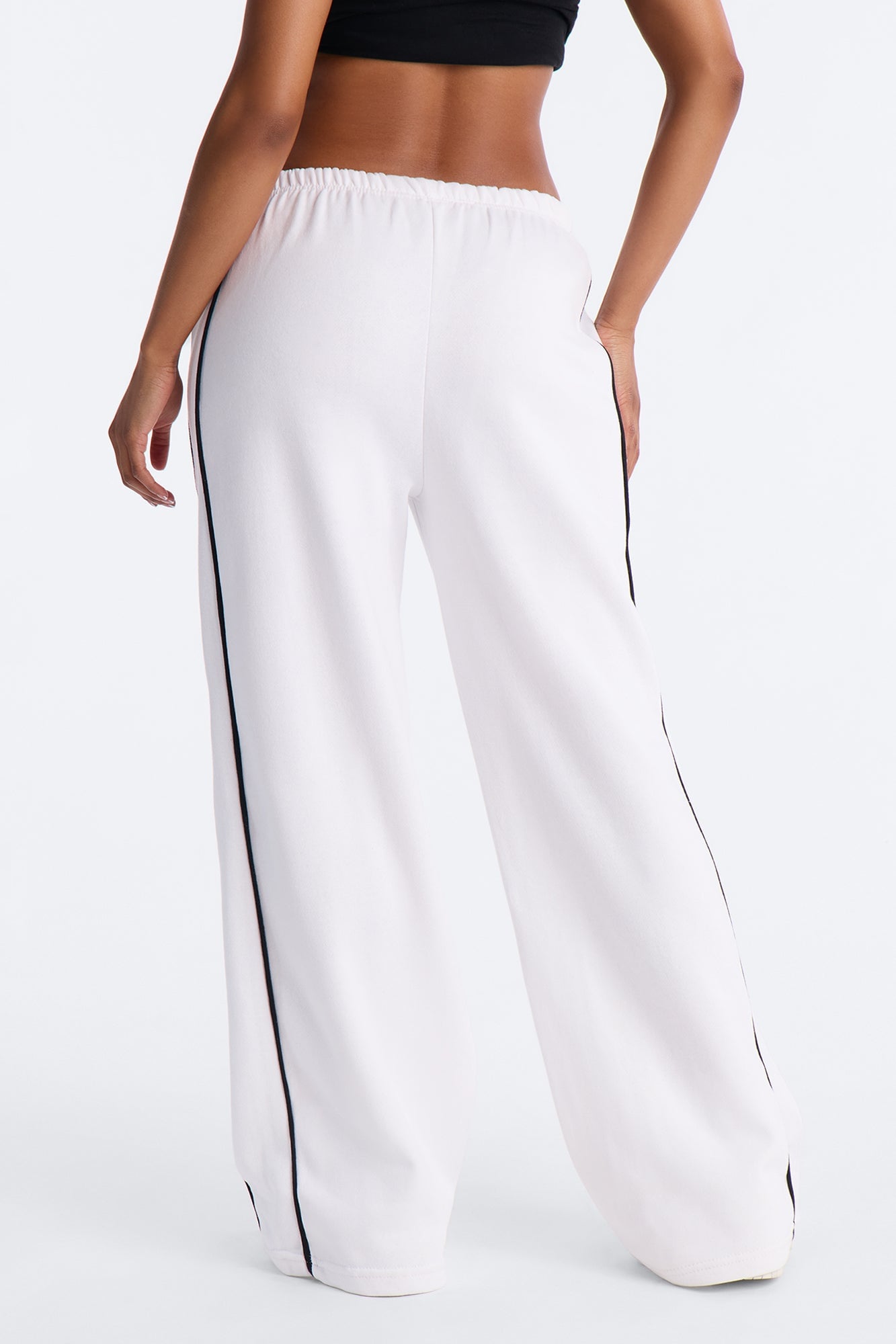 Just Vibin Fleece Lounge Pant - White image 5