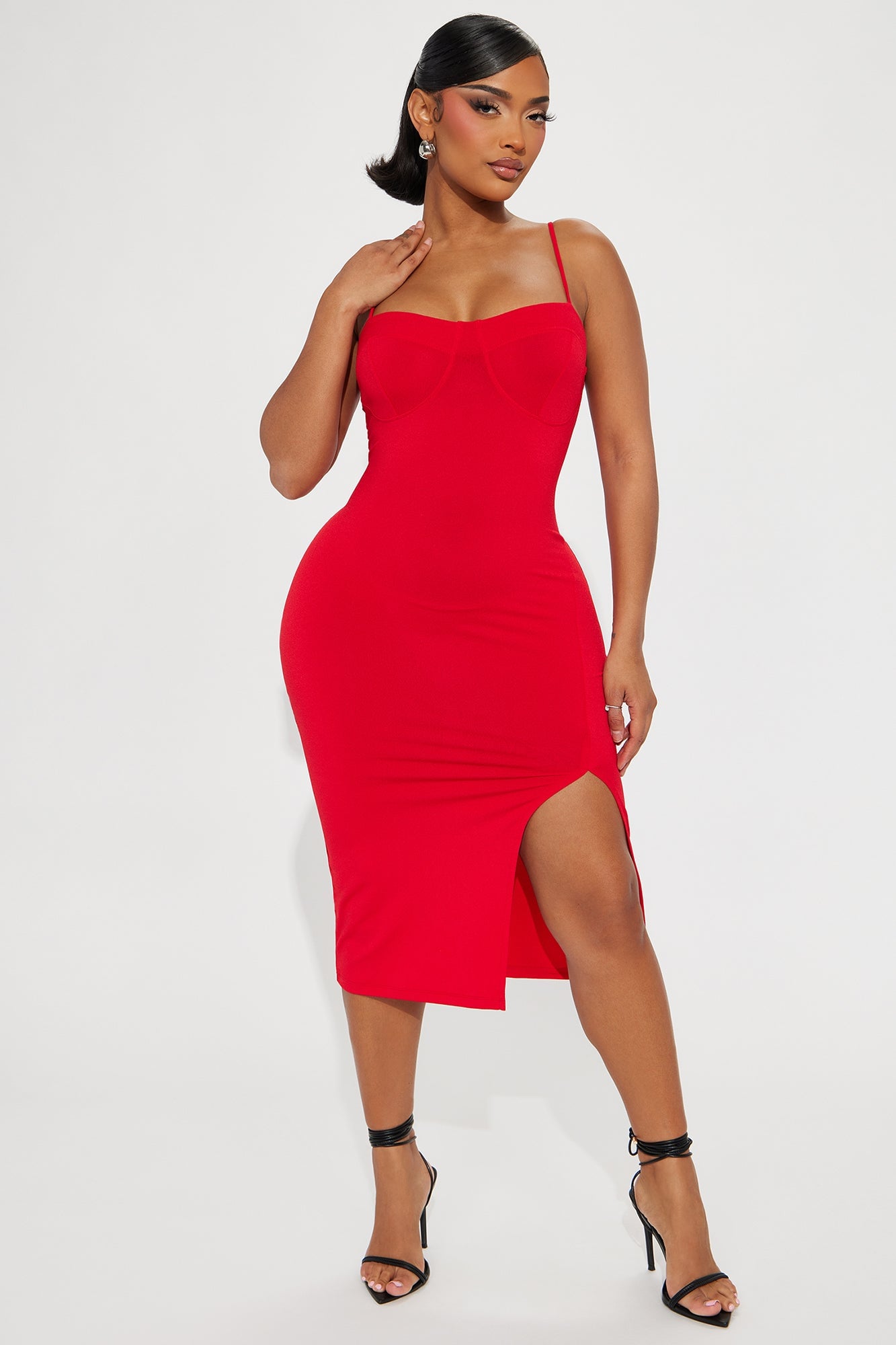 Diana Cami Midi Dress - Red image 4