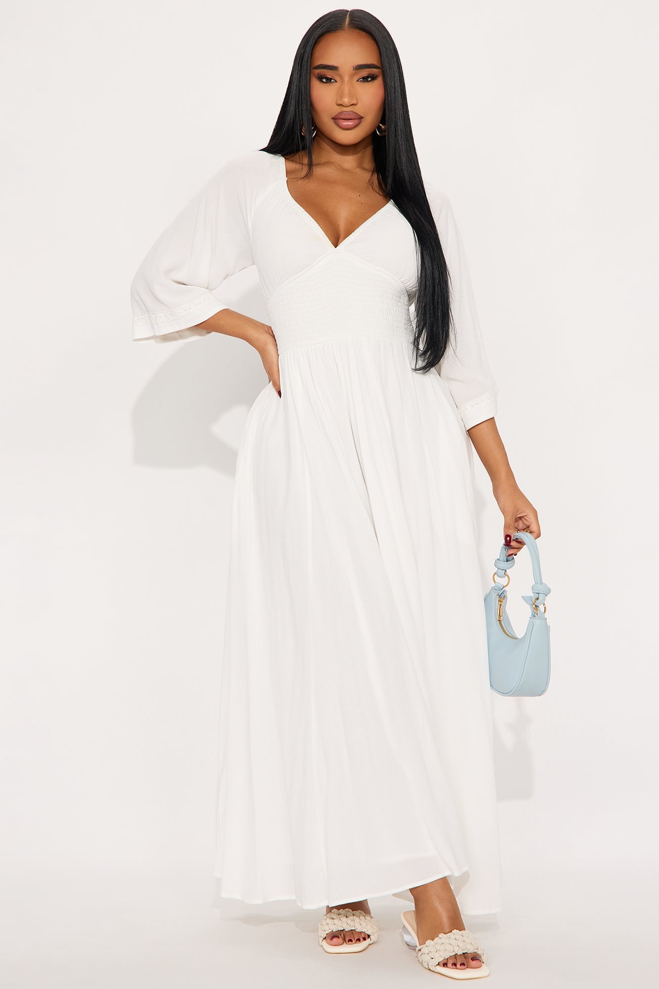 Sharon Flowy Maxi Dress - White image 4