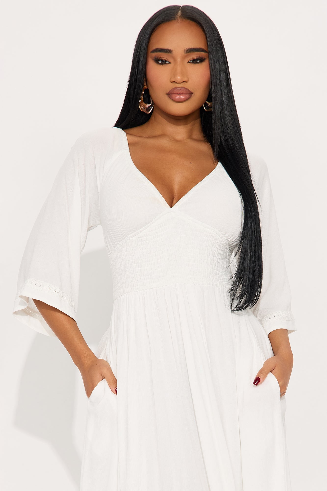 Sharon Flowy Maxi Dress - White image 5