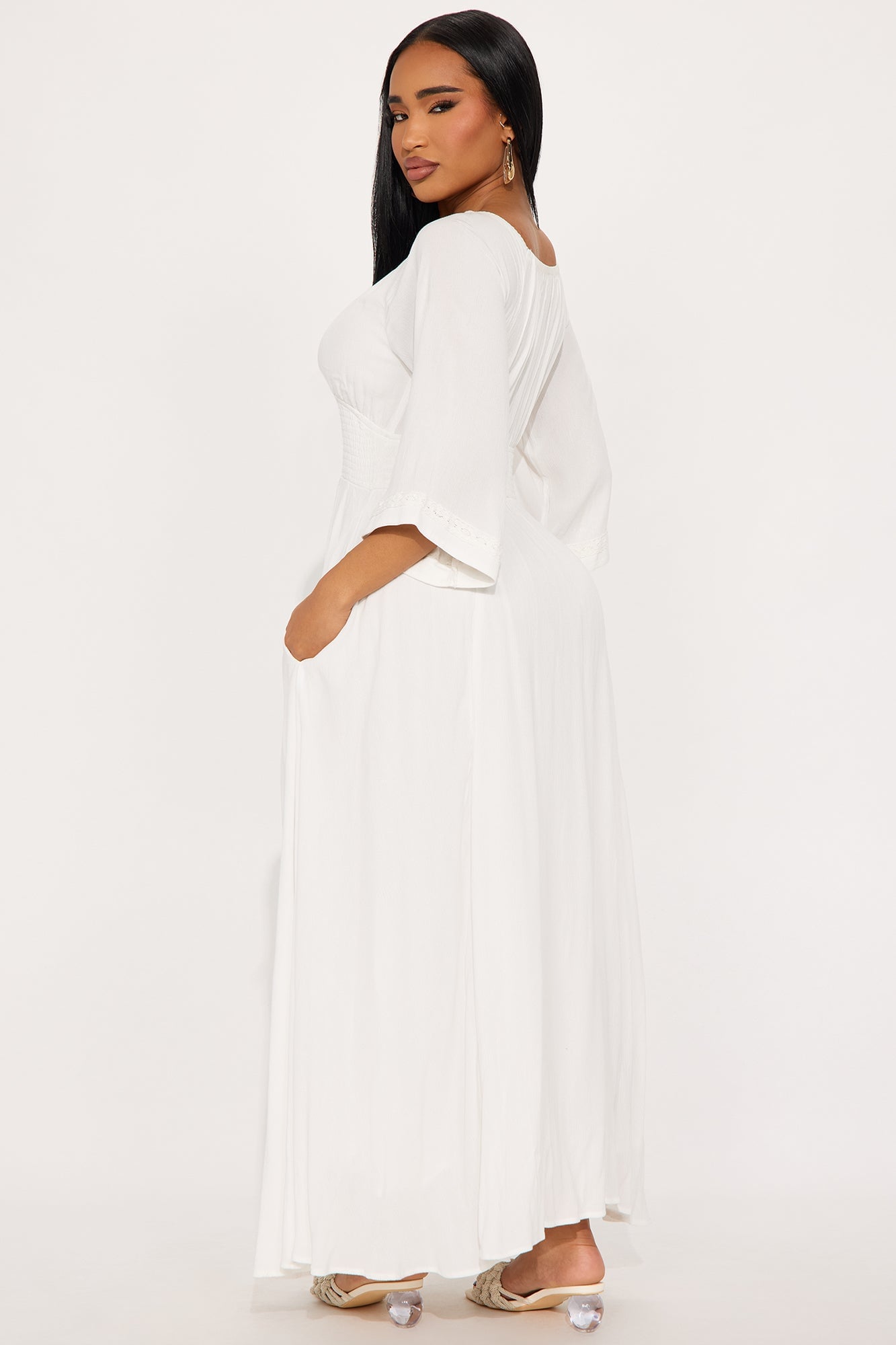 Sharon Flowy Maxi Dress - White image 6