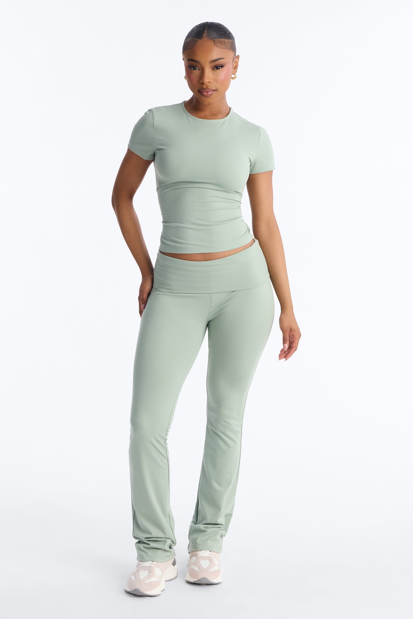 Myla Tricot Lounge Short Sleeve Top - Olive image 8