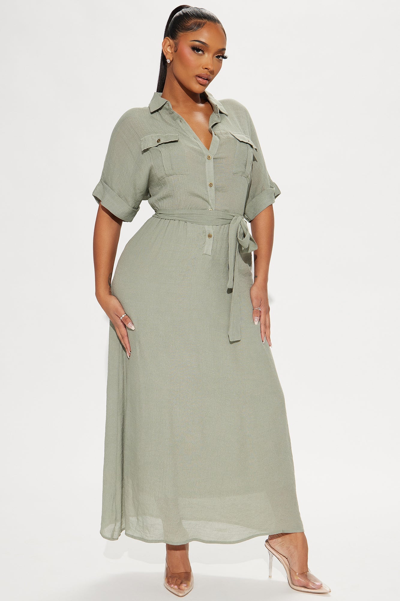 Lucille Maxi Dress - Sage image 4