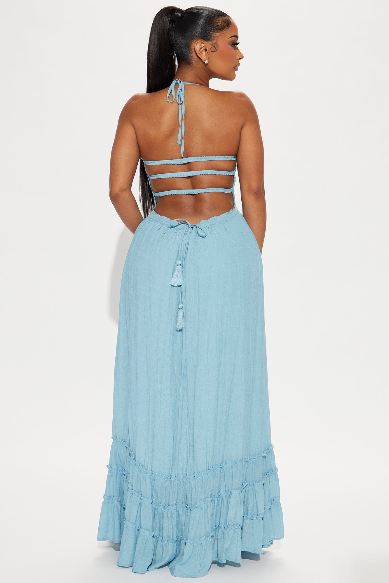 Hayley Halter Maxi Dress - Blue image 6