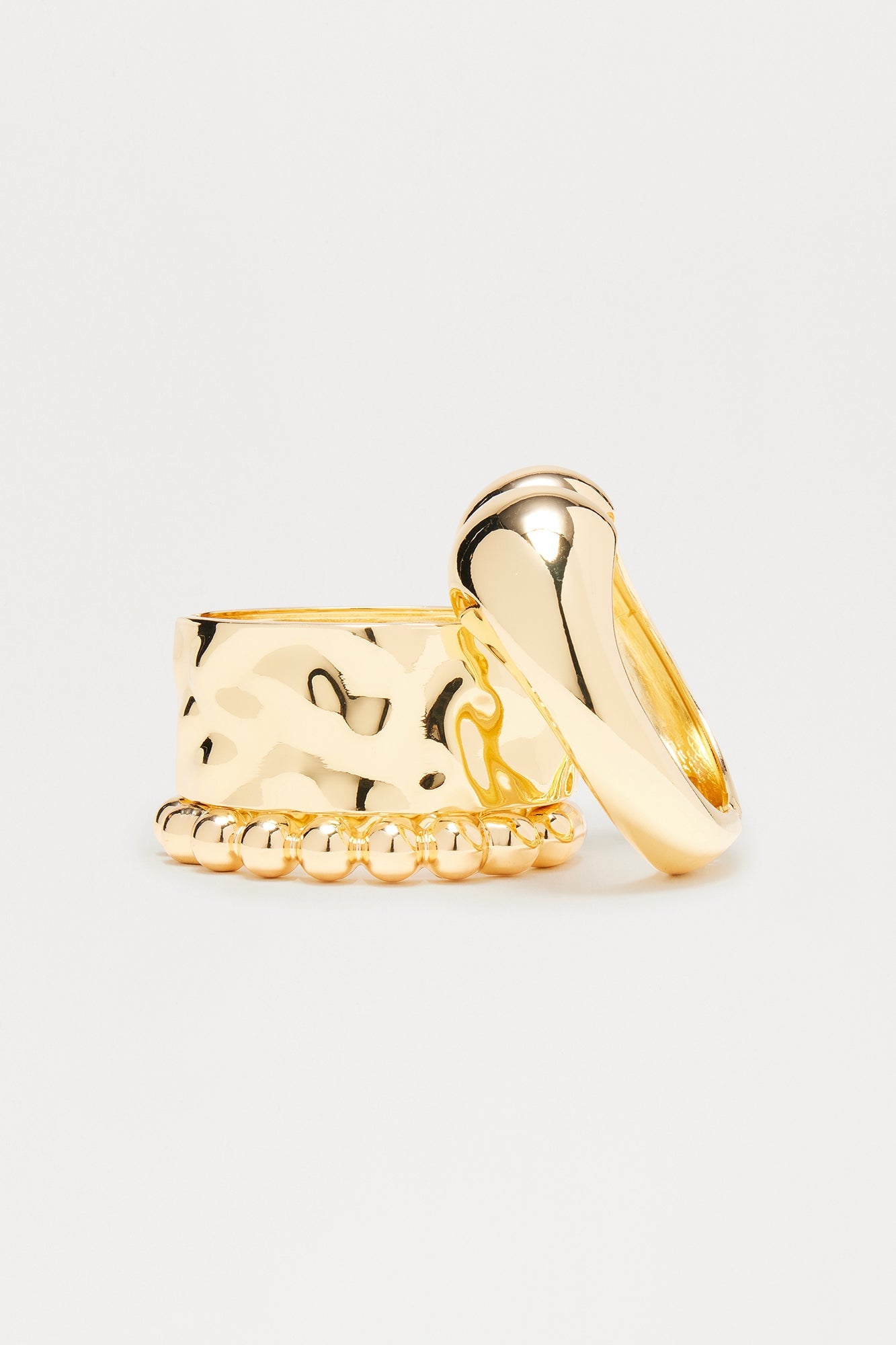 Set Up 3 Piece Bracelet Set - Gold image 3