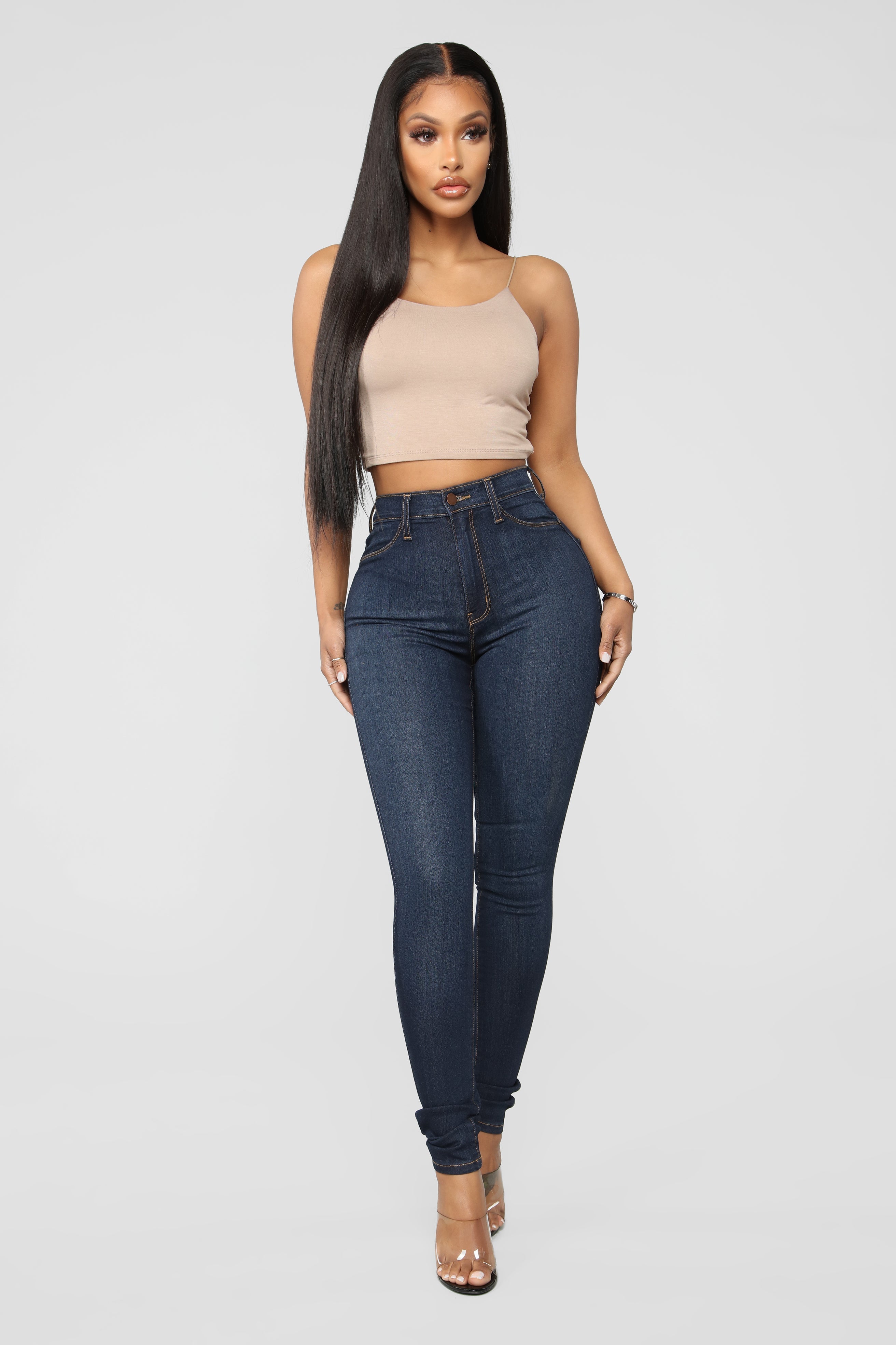 Classic Beauty Booty Lifter Skinny Jeans - Dark Denim image 6