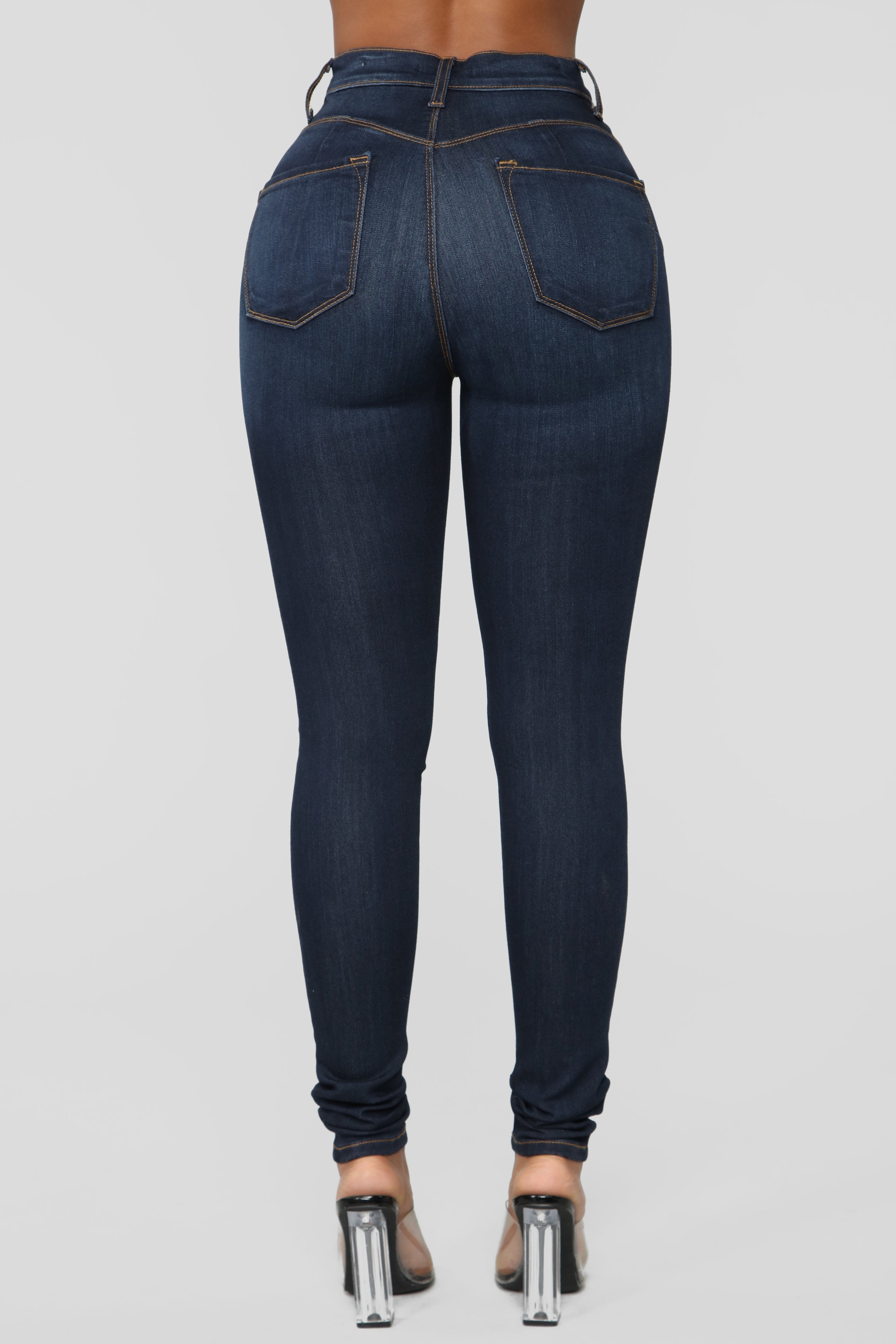 Classic Beauty Booty Lifter Skinny Jeans - Dark Denim image 9