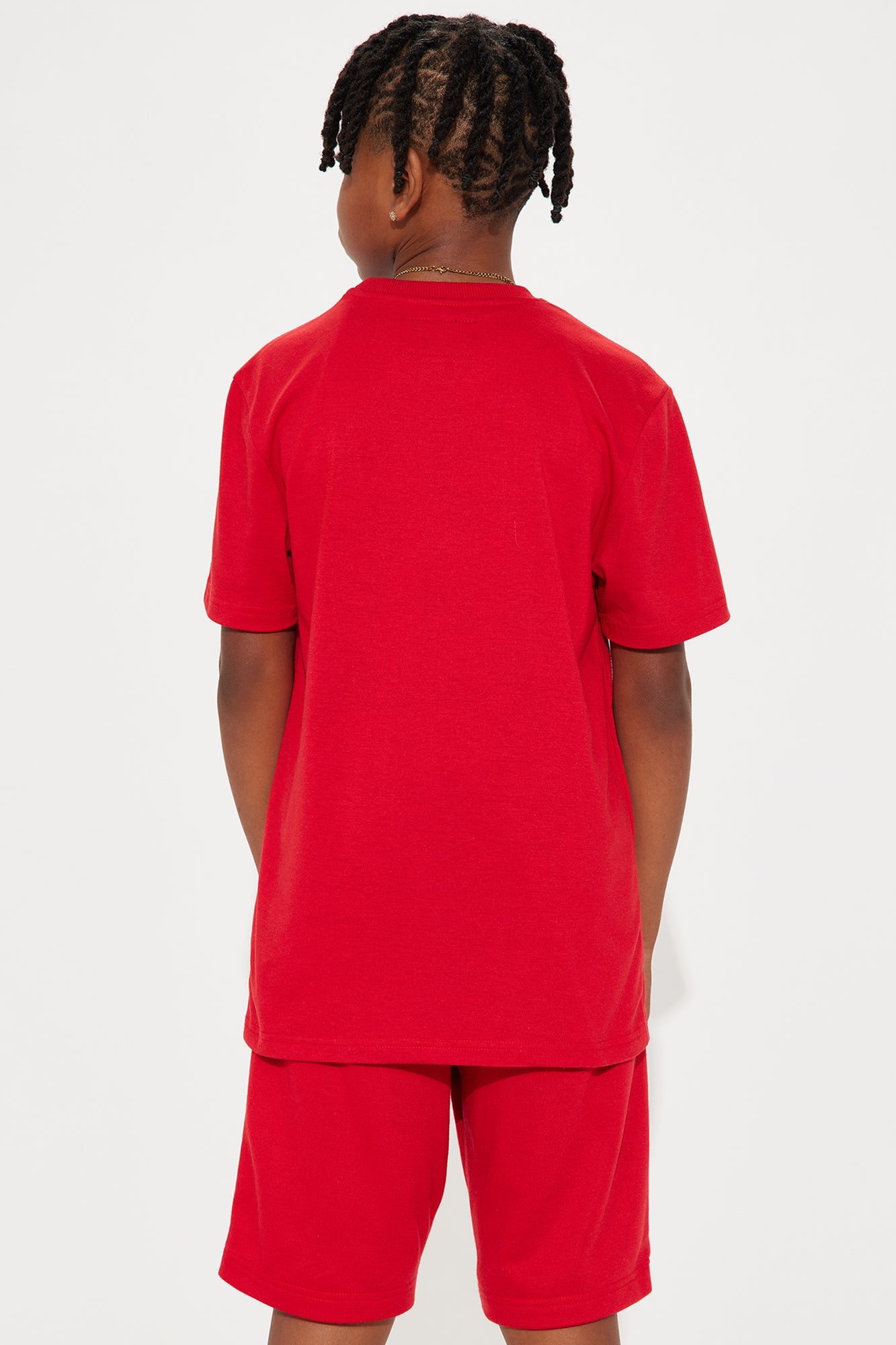 Mini Staying Humble Short Set - Red image 4