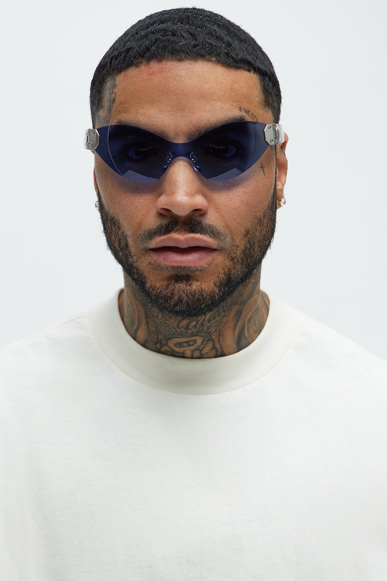 Lit Shield Sunglasses - Blue image 1