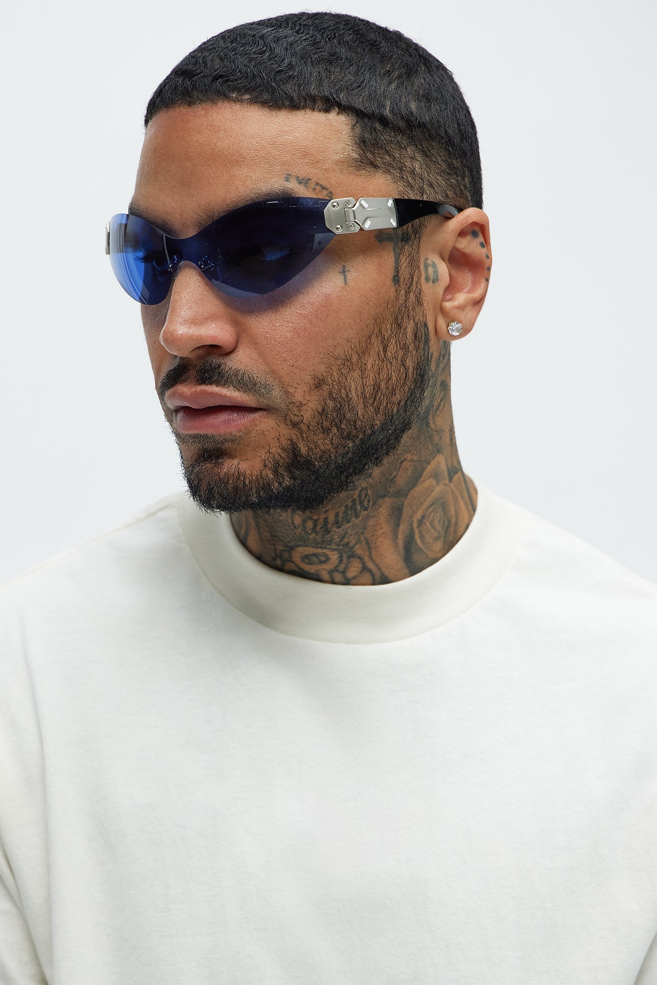 Lit Shield Sunglasses - Blue image 2