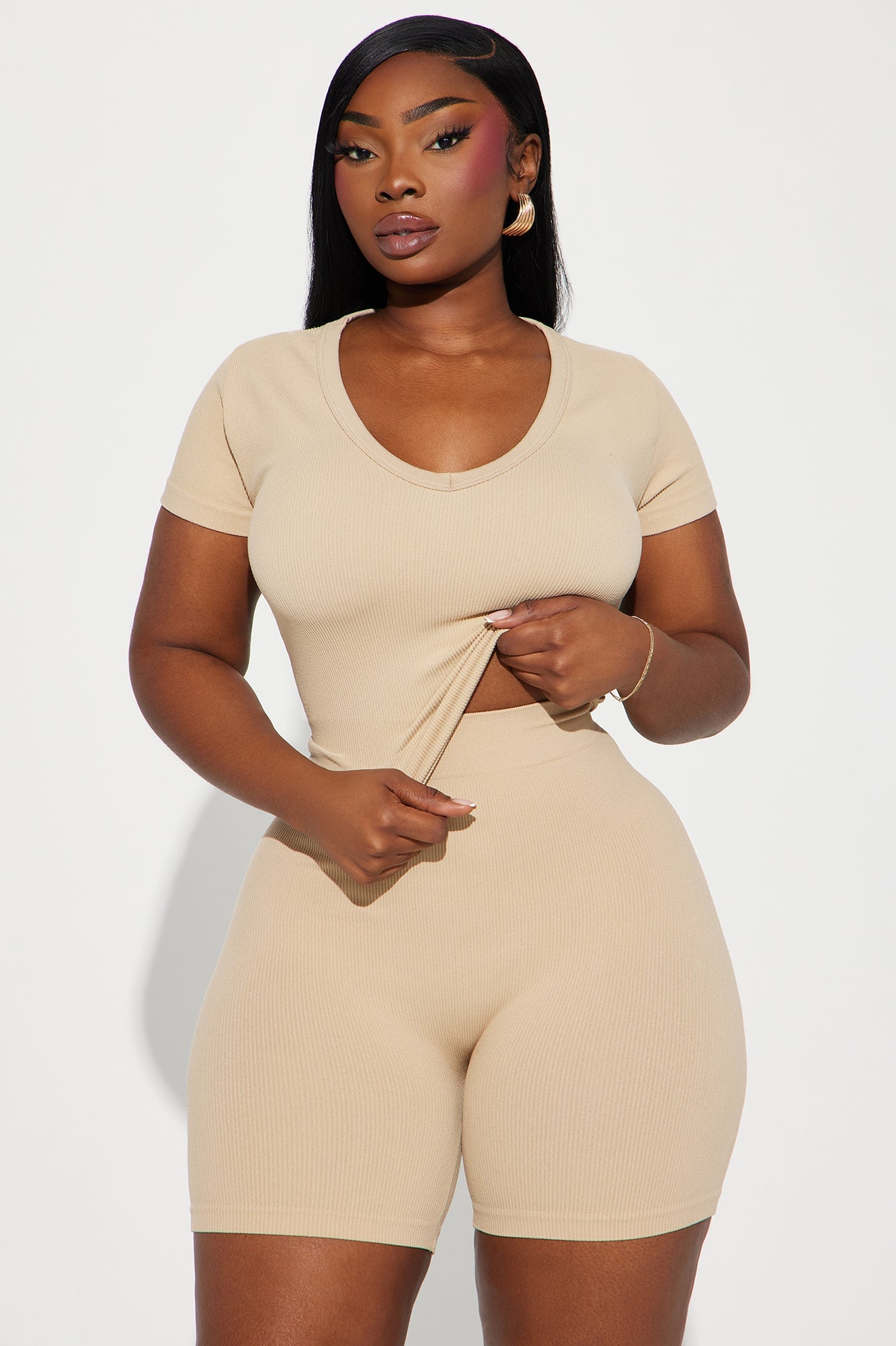 Alisa Seamless Short Set - Nude image 4