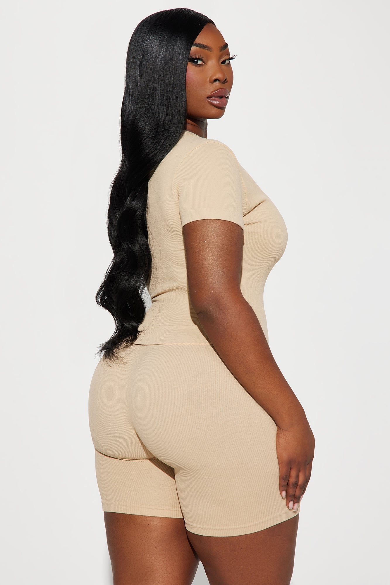 Alisa Seamless Short Set - Nude image 6