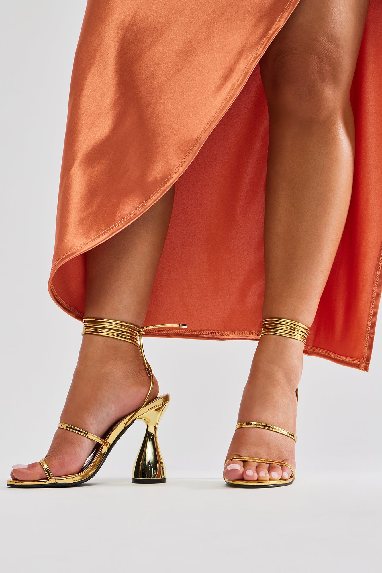 Out And About Wrap Up Heels - Gold image 2