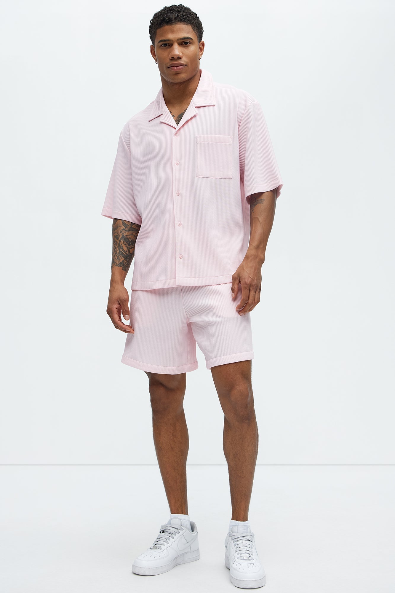 Show Up Short Sleeve Cuban Shirt - Pink image 6