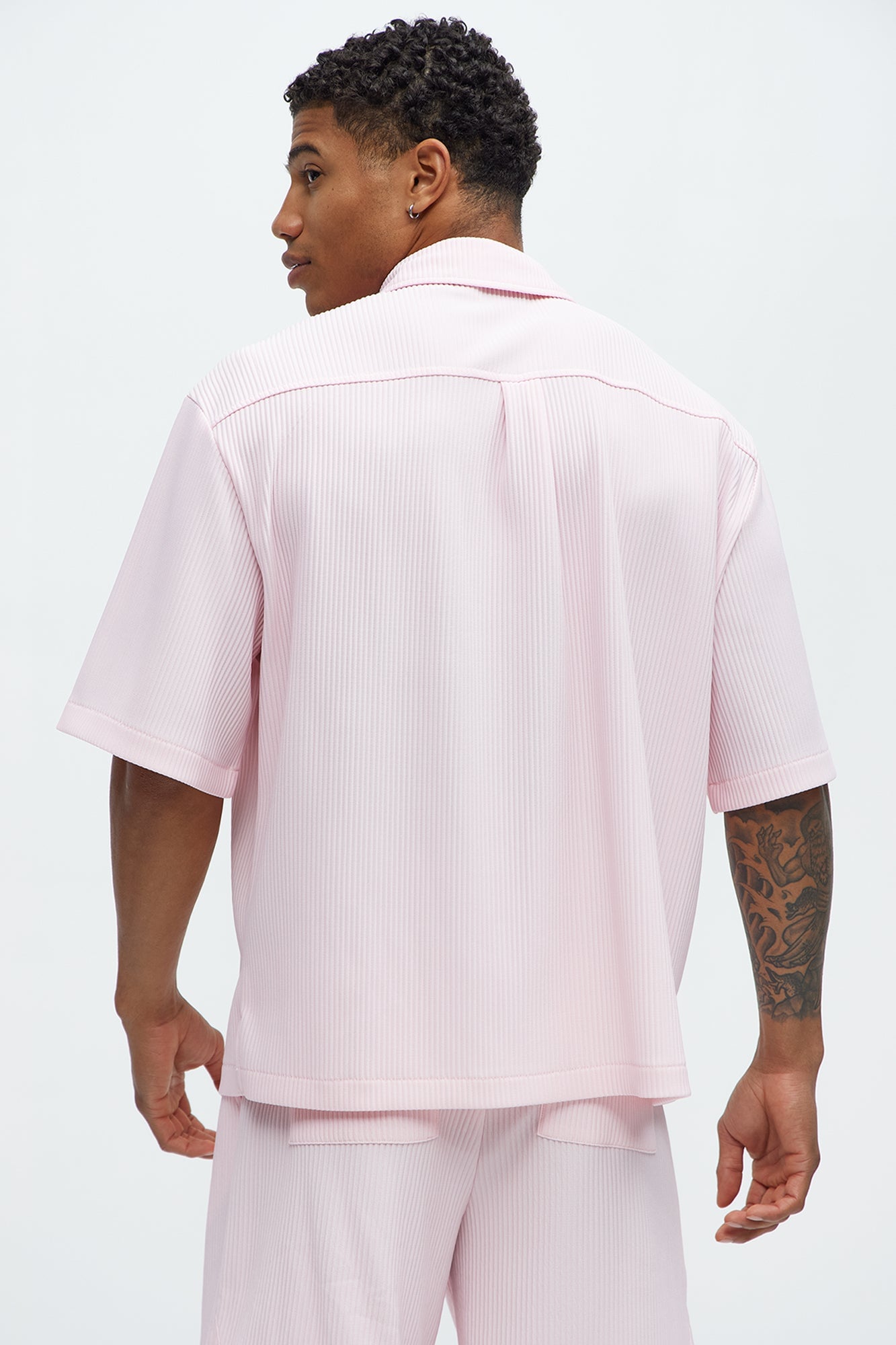 Show Up Short Sleeve Cuban Shirt - Pink image 8