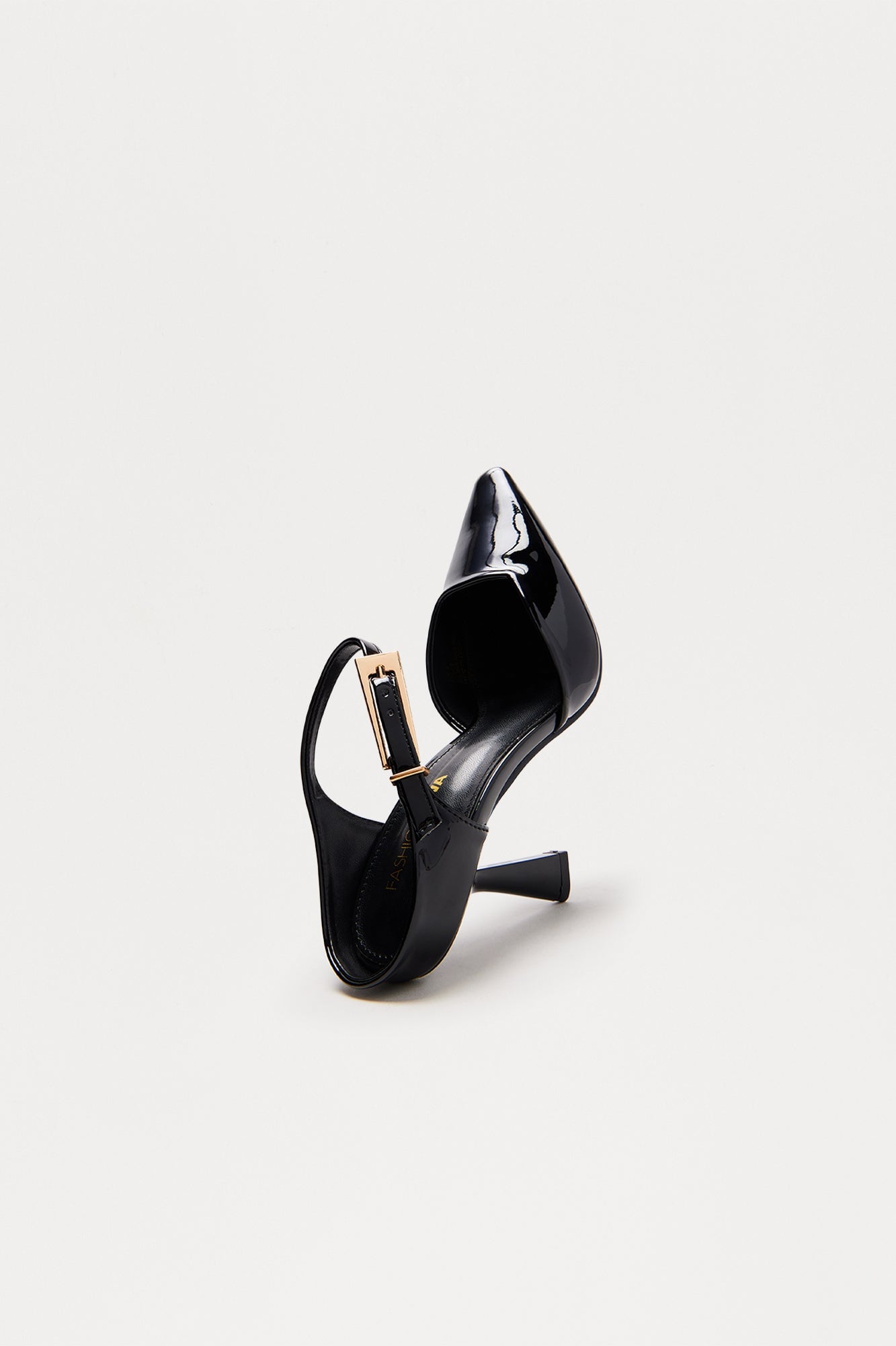 Cesar Buckle Mule Pumps - Black image 5