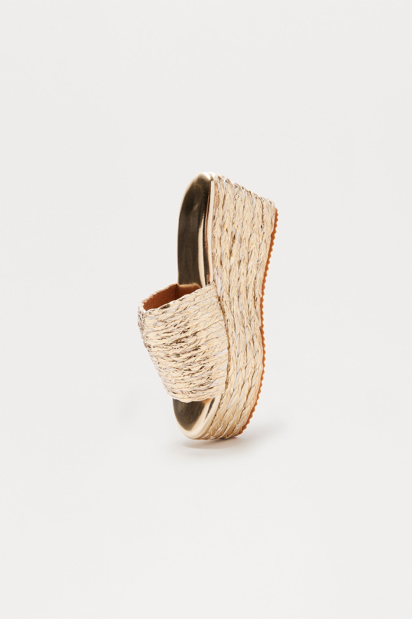 Amby Jute Platform Wedges - Gold image 2