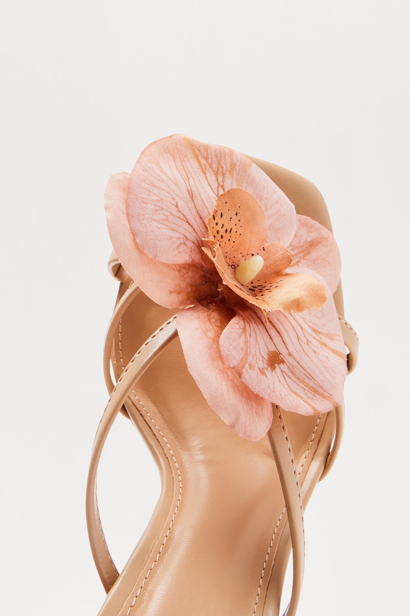 Orelia Flower Faux Leather Mules - Nude image 2