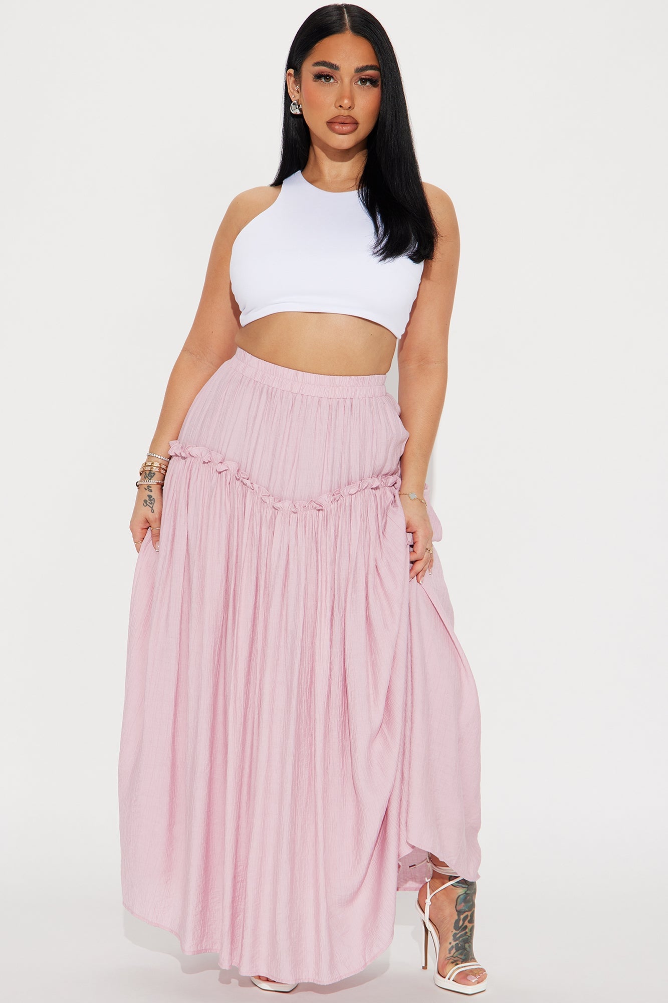Lily Maxi Skirt - Pink image 4