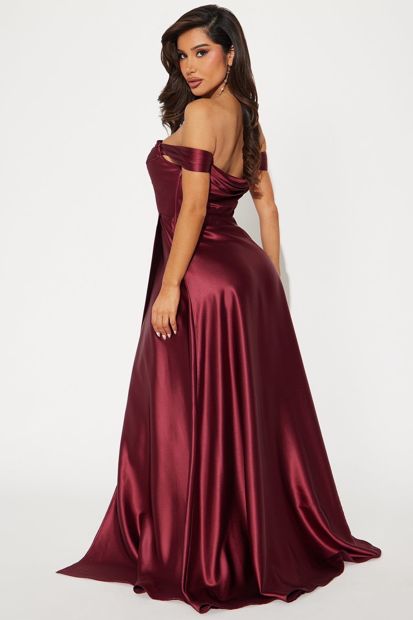 Rosalee Satin Gown - Wine image 6