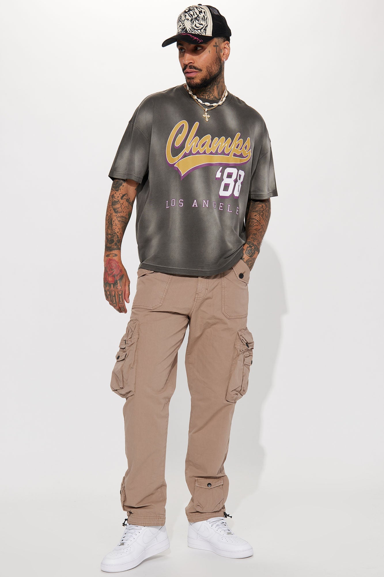 Eighty Eight Champs Oversized Short Sleeve Tee - Grey image 5