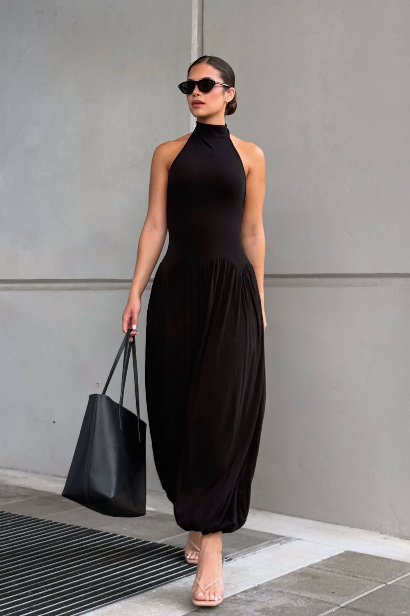 Haze Balloon Wide Leg Jumpsuit - Black image 5
