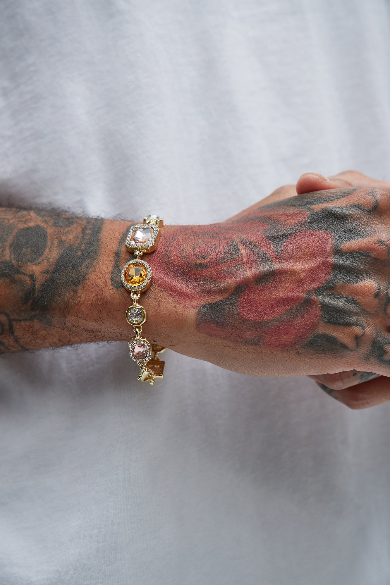 Mixed Stone Bracelet - Gold image 2