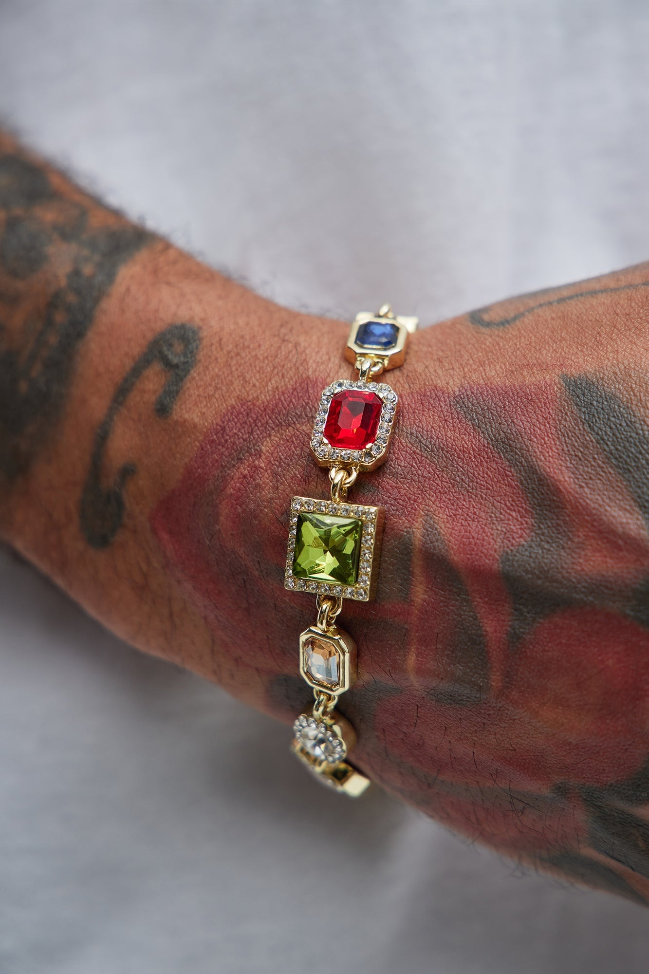 Mixed Stone Bracelet - Gold image 1