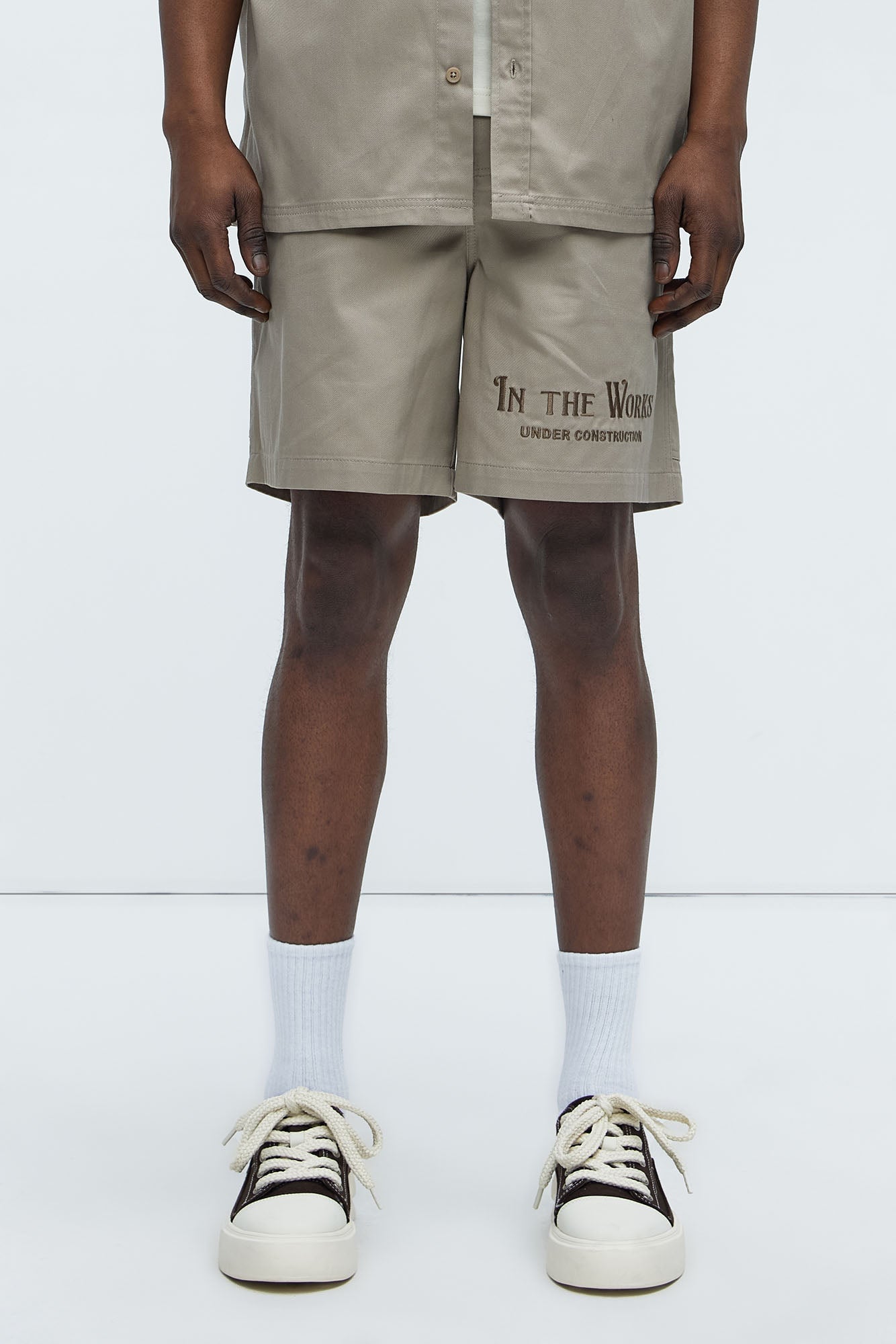In The Works Relaxed Shorts - Stone image 7