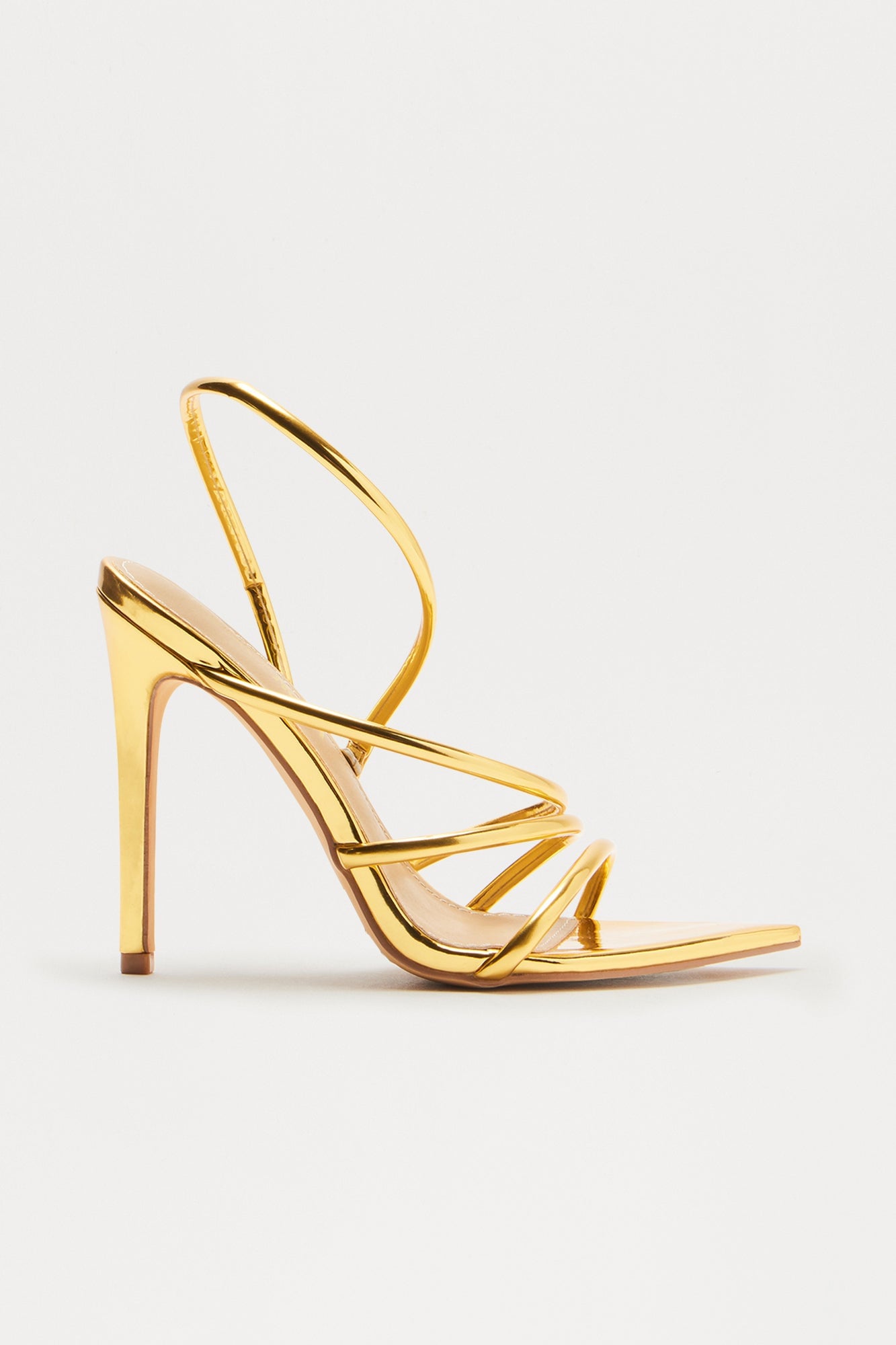 Ayala Patent Slingback Heels - Gold image 3