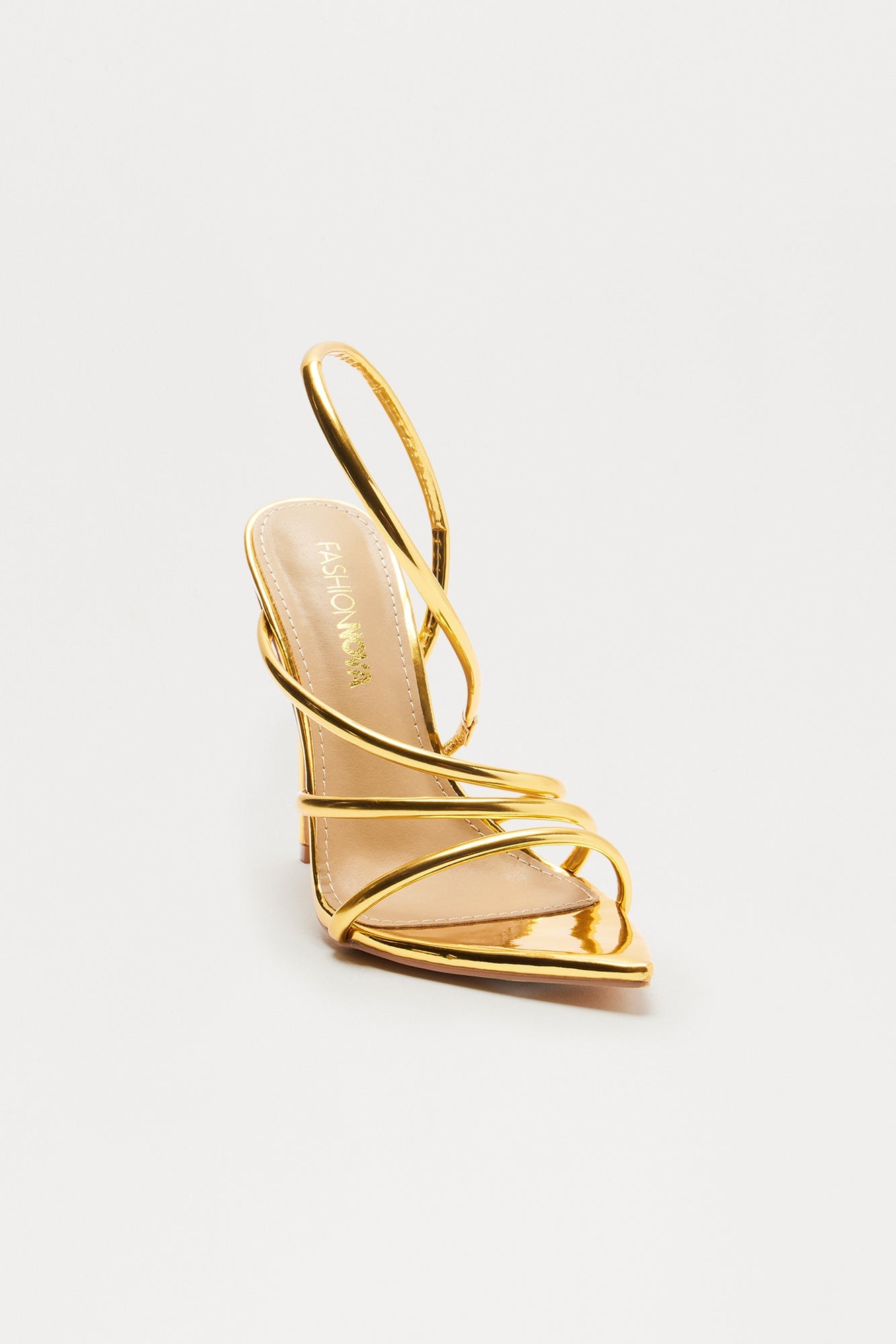 Ayala Patent Slingback Heels - Gold image 2
