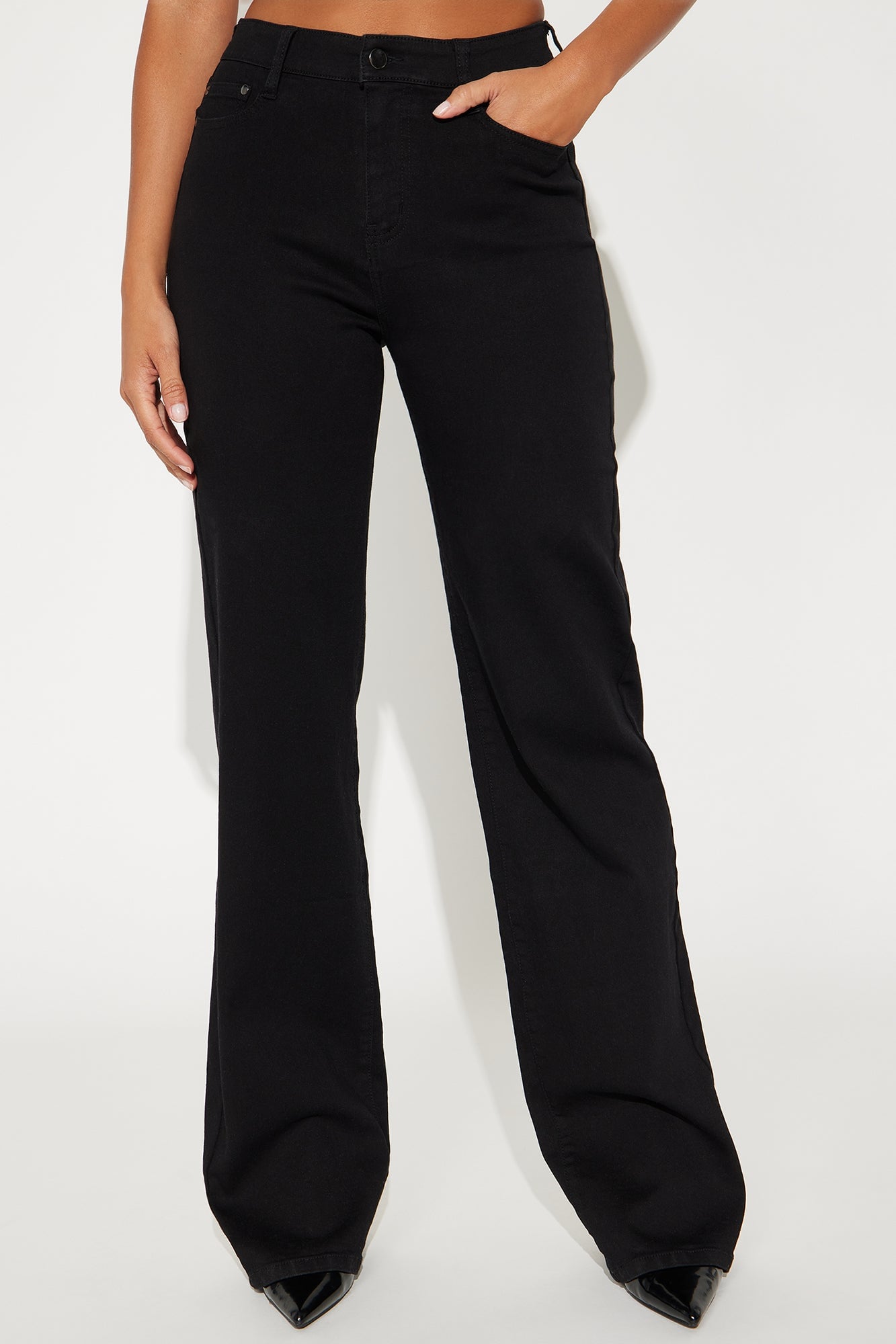 Tall Simply Basic Stretch Straight Jeans - Black image 5