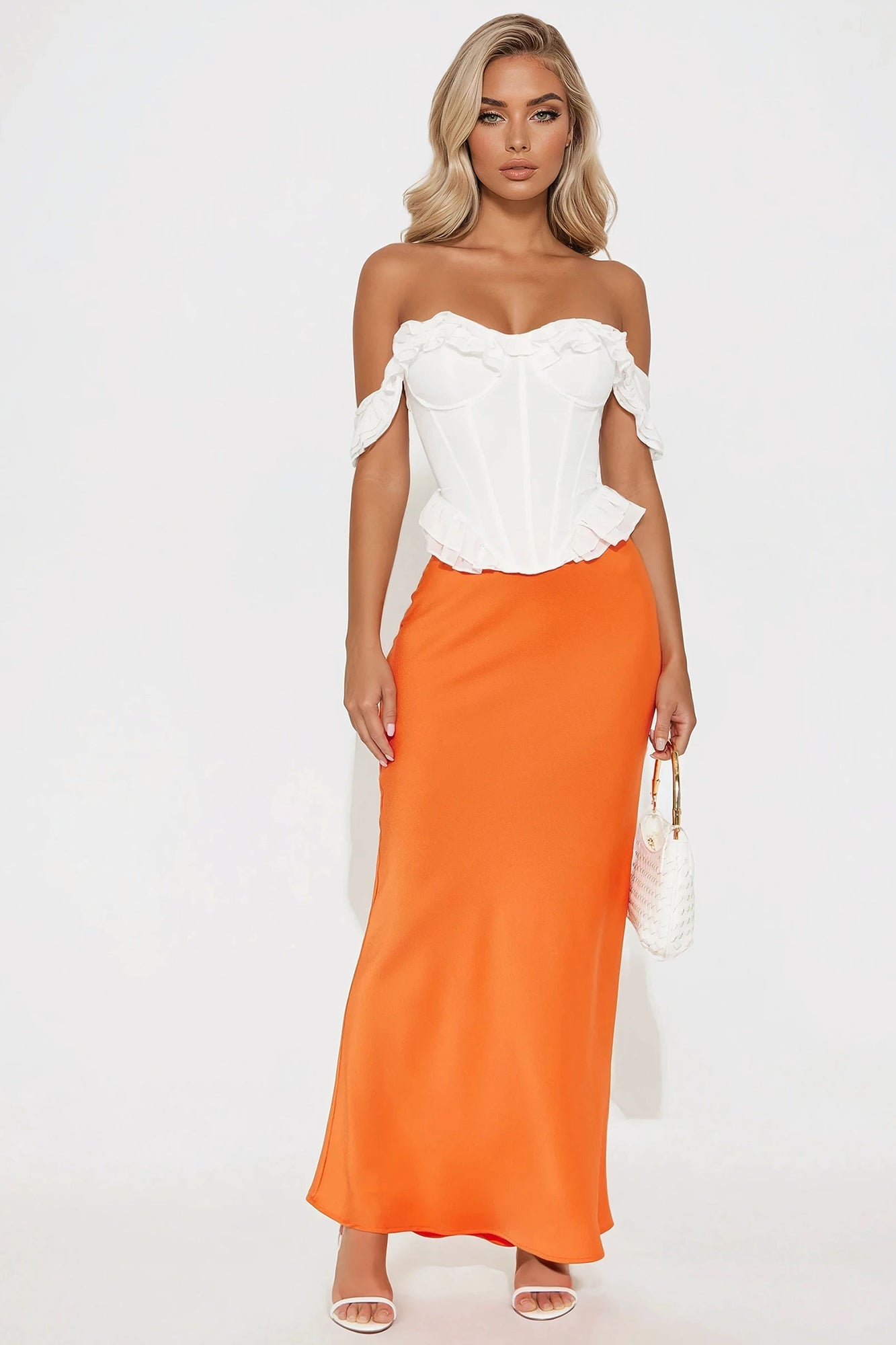 Sunnie Ruffle Corset Top - White image 2