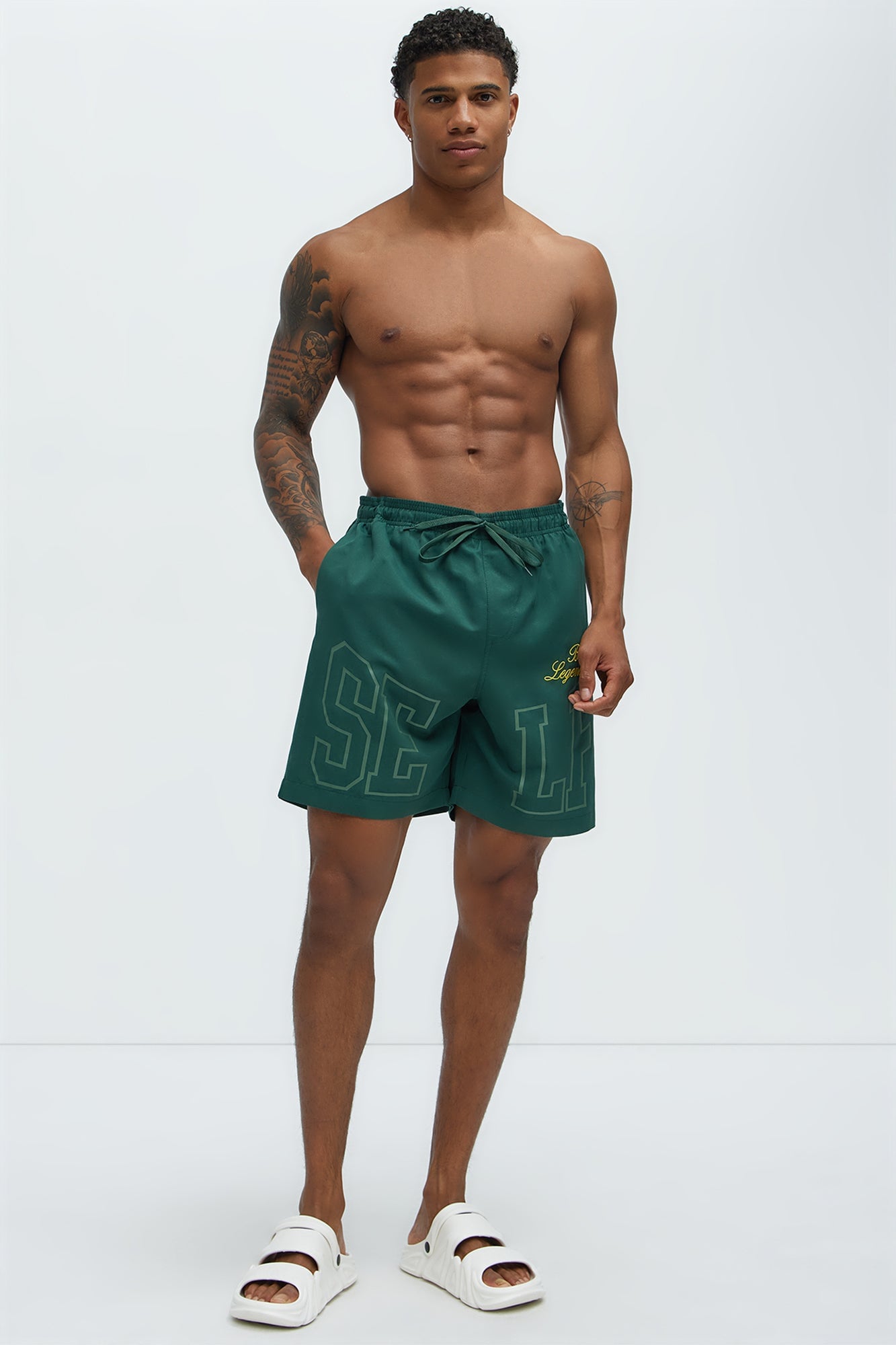 Self Made Swim Classic Trunk - Green image 6