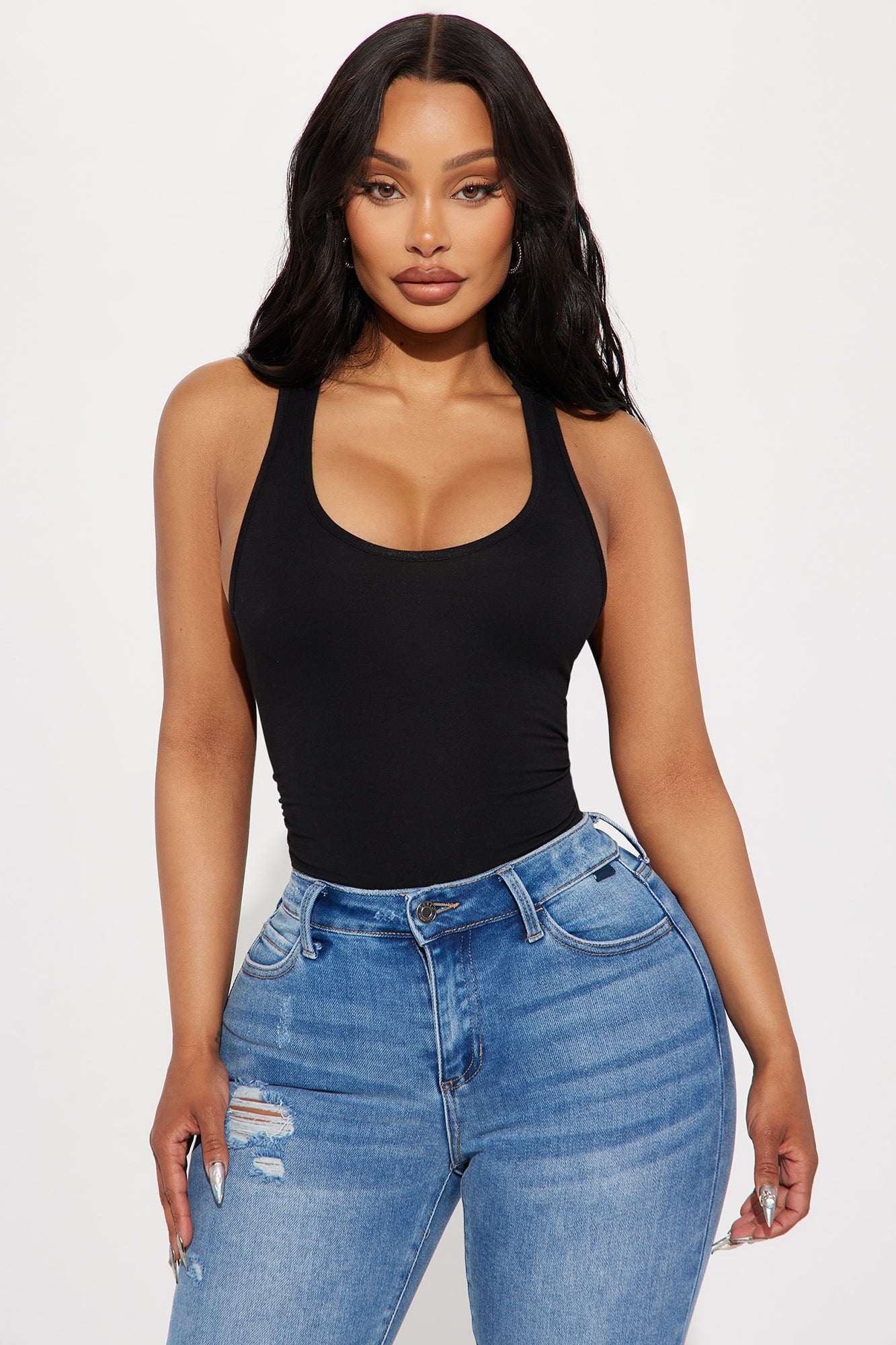 Kourt Racerback Bodysuit - Black image 3