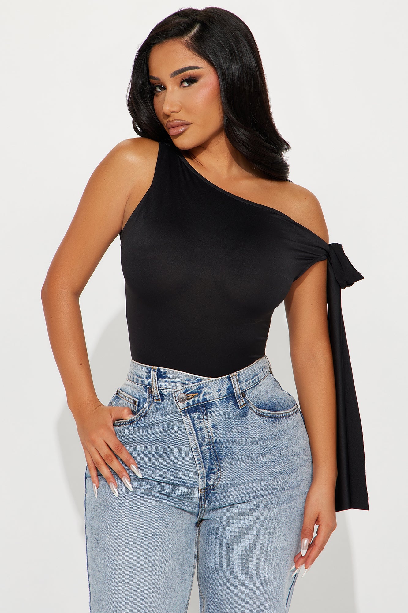 Kamari Off Shoulder Top - Black image 4